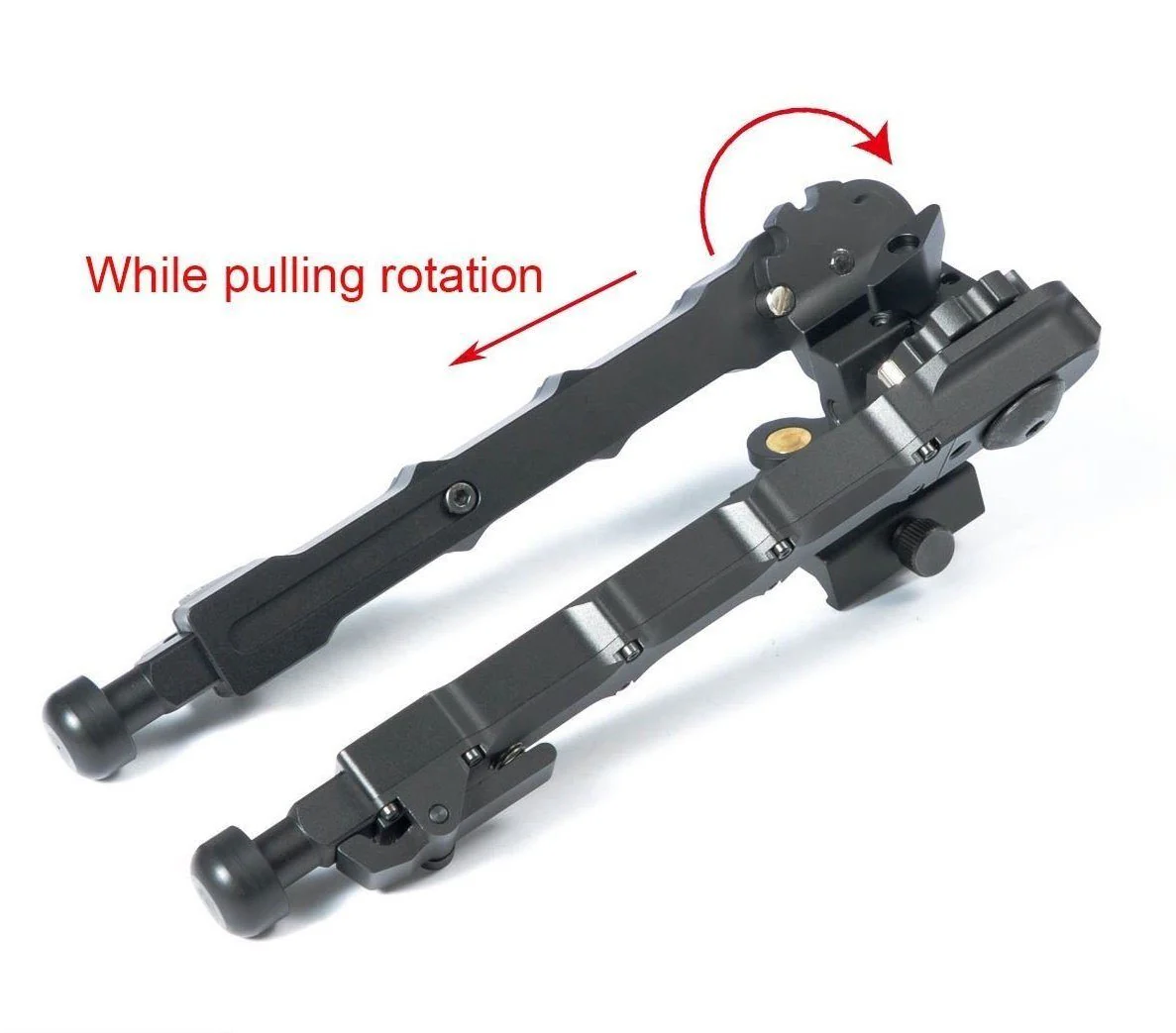 Green Blob Outdoors GBO5 QD Bipod Black Tactical Bipod 7.25-9 inches Quick Detachable Flat Adjustable Matte Black