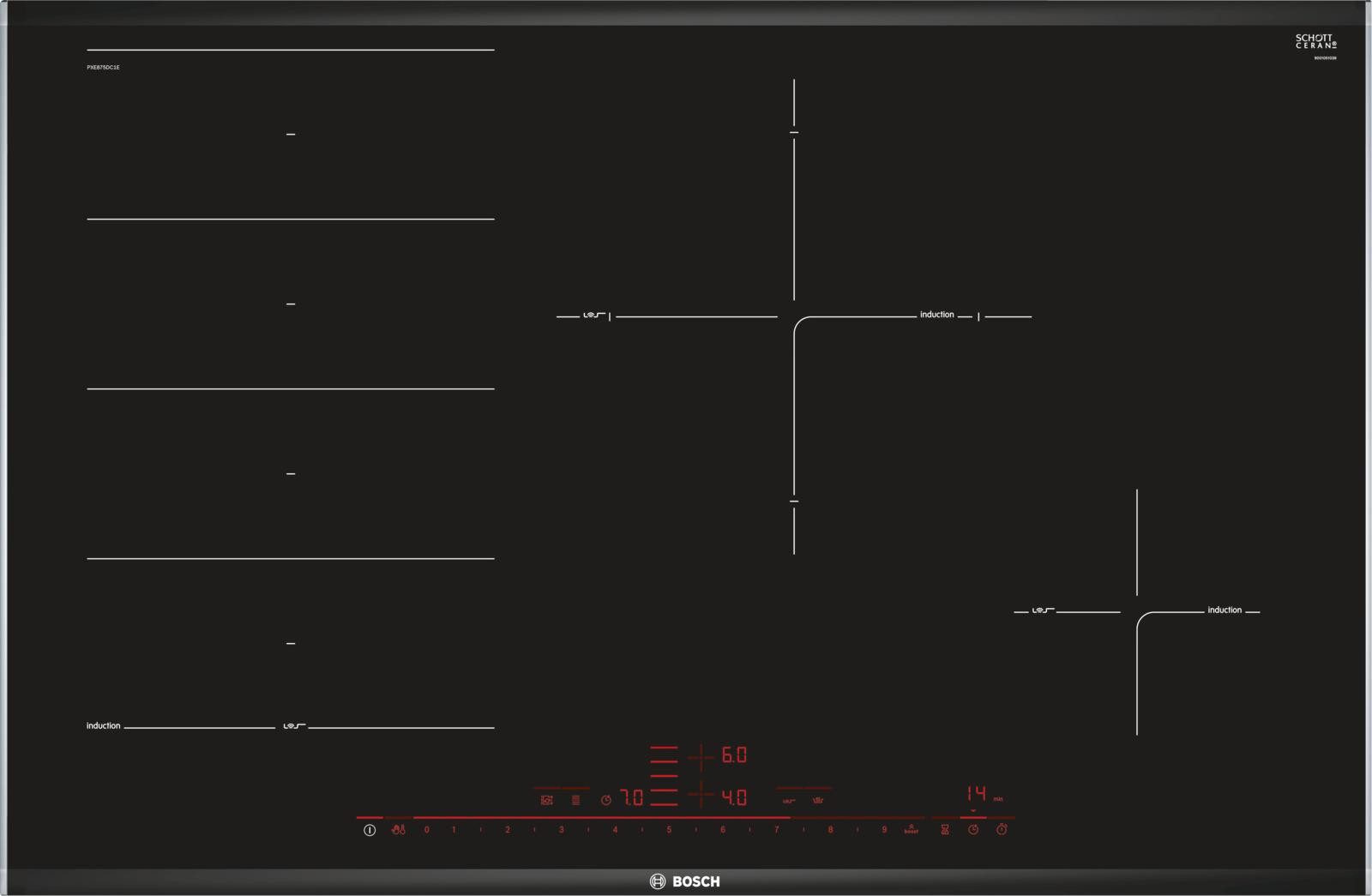 Induktions-Kochfeld Serie, 8 PXE875DC1E