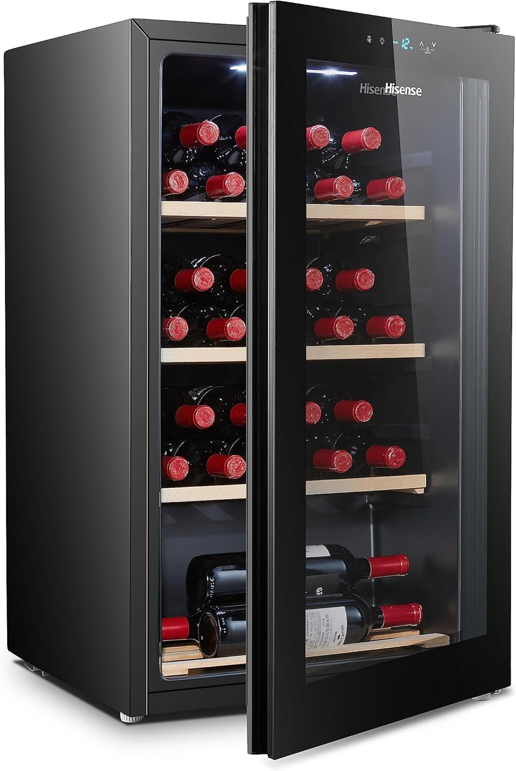Hisense MWC4894GF Wine Cellar 30 Bottles, Monotemperature, Anti-UV Glasses, Wooden Shelves, Touch Display, LED Lighting, Year 2023
