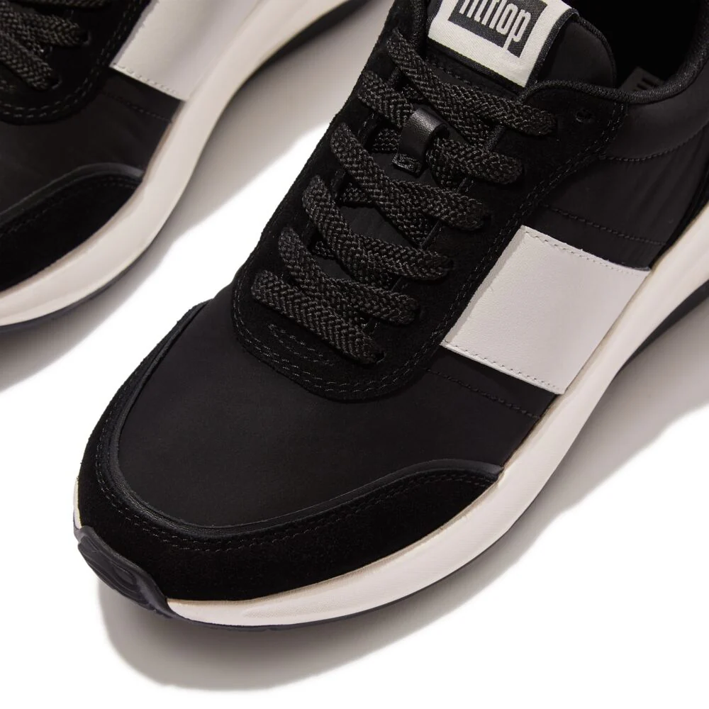 FitFlop F-MODE Flow Leder/Stoff-Sneaker