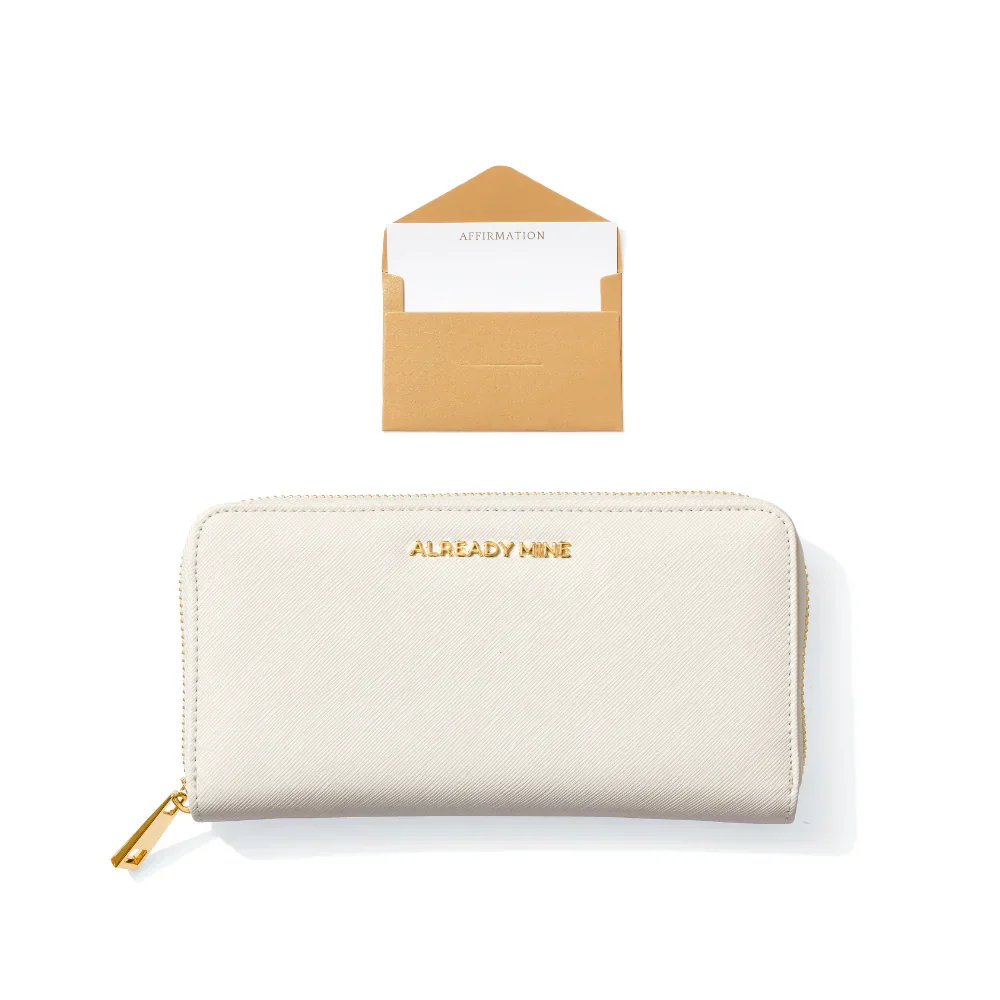 Ecru Manifestation Wallet - Calm & Ease