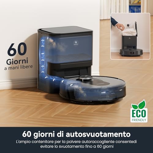 Proscenic Robot Aspirapolvere Lavapavimenti Intelligente