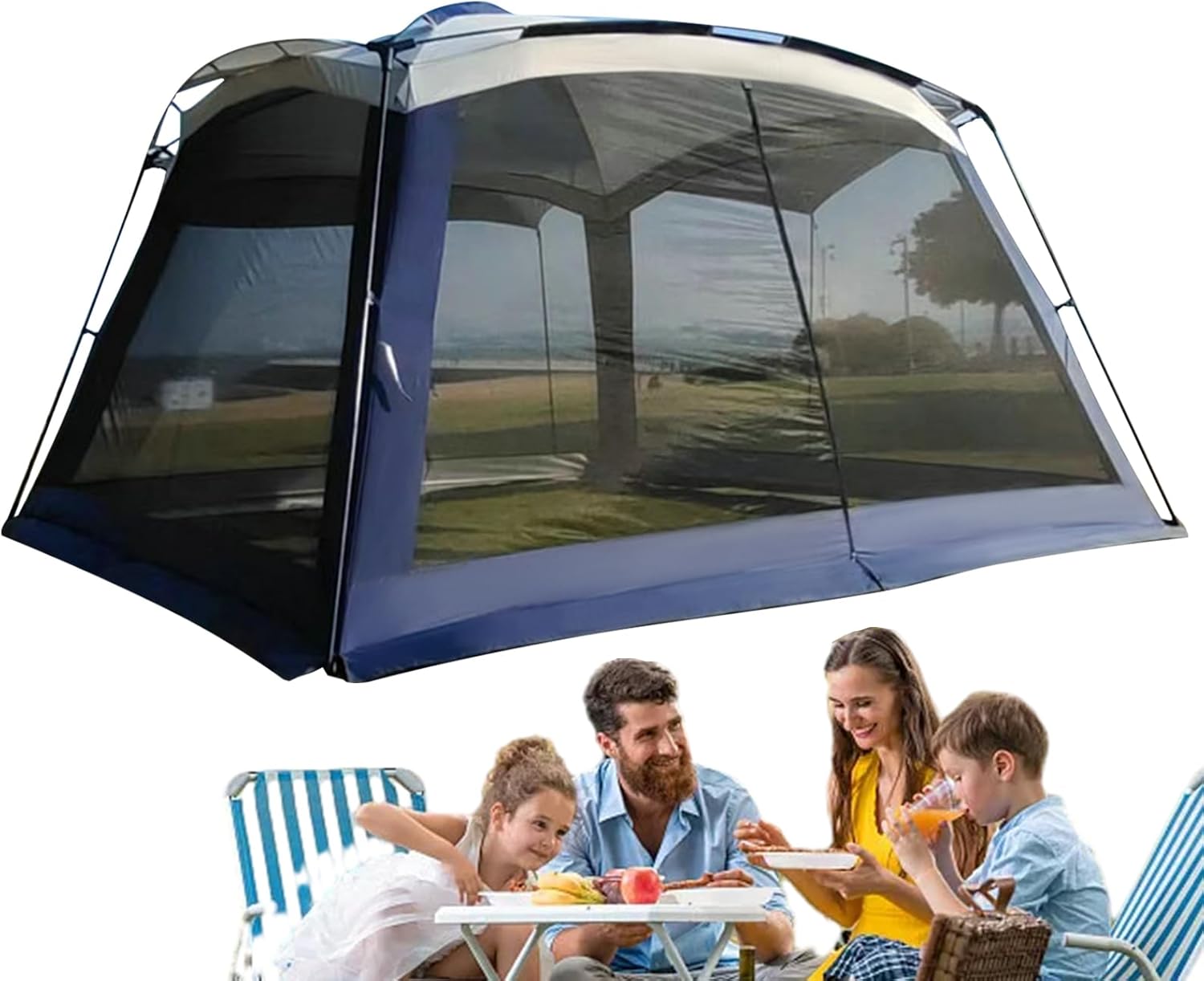 Netzzelt | UV-Beständiges Und Tragbares Schattenhaus Für Draußen - Außenzelt Mit Insektenschutz,Für Picknick, Familienurlaub, Garten, Roadtrips, Reisen Und