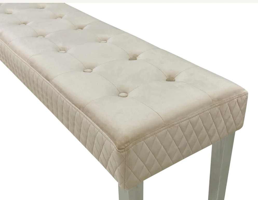 Majestic Mink Bench Match With Sofia- Majestic & Valentino Chairs