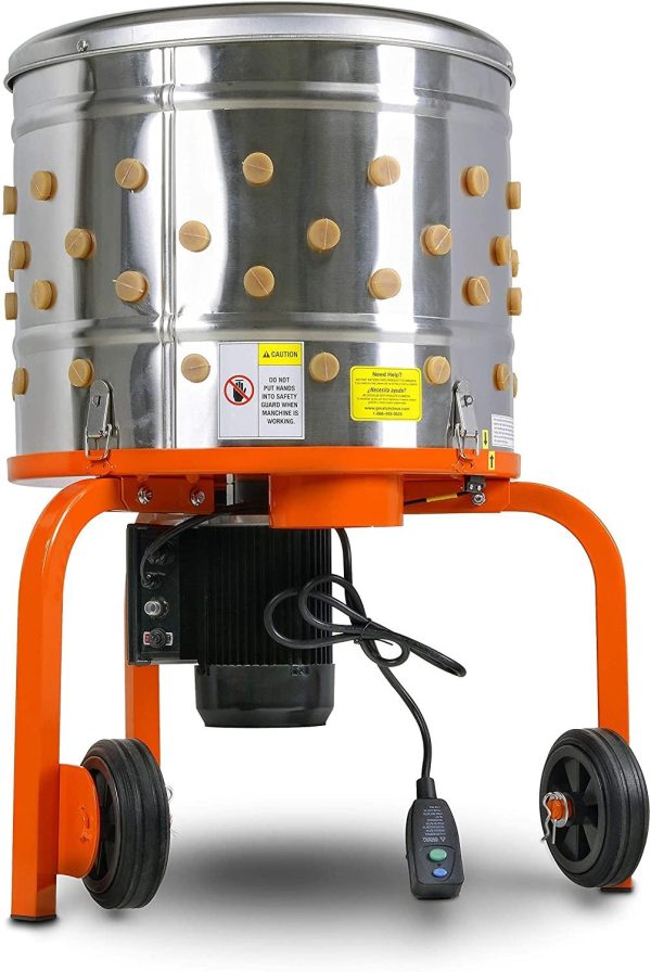 Spiumatrice elettrica per polli SuperHandy, 1 CV, 280 giri/min, acciaio inossidabile, 92 dita, tamburo da 20'', macchina per la depilazione di pollame per impieghi gravosi