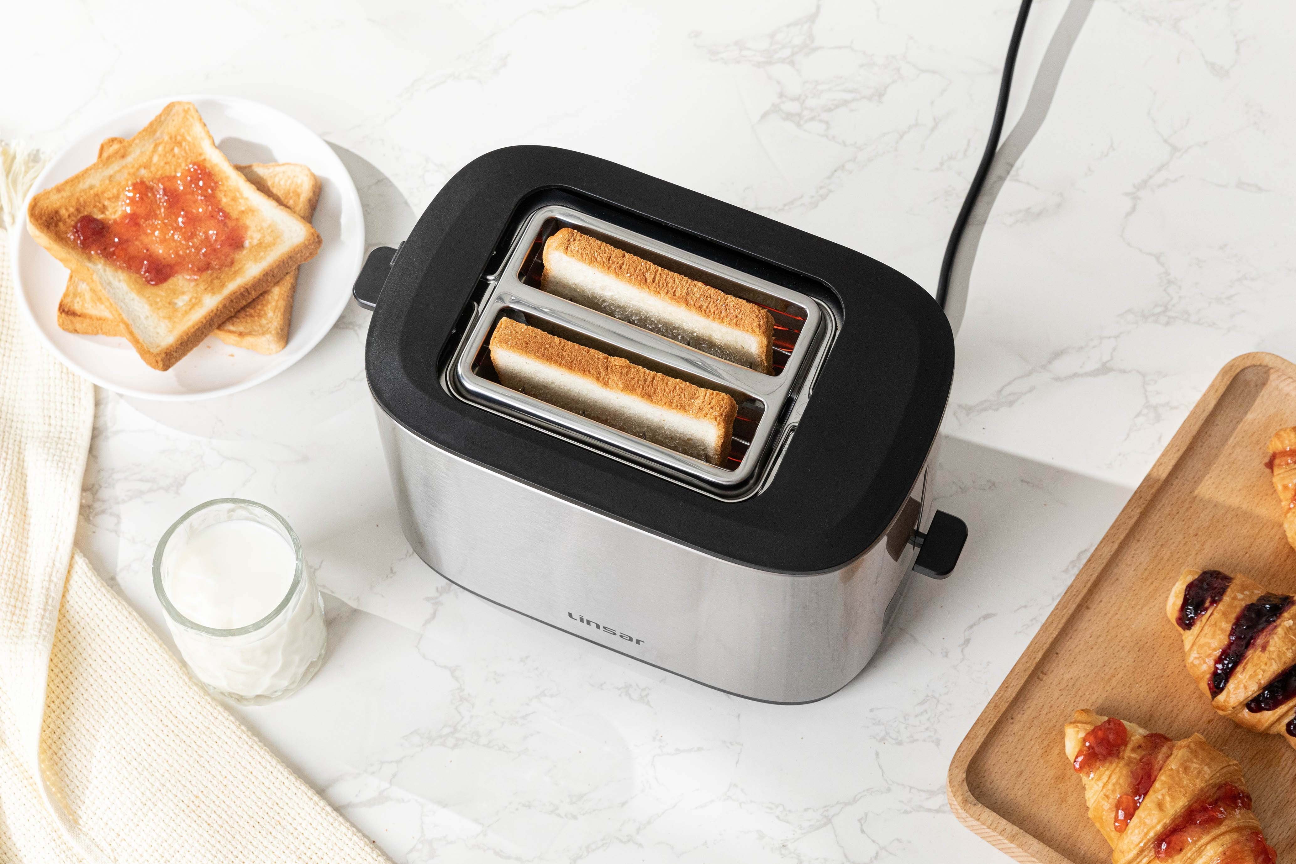 Toaster 6 Bräunungsstufen, Krümelschublade, integrierter Brötchenaufsatz