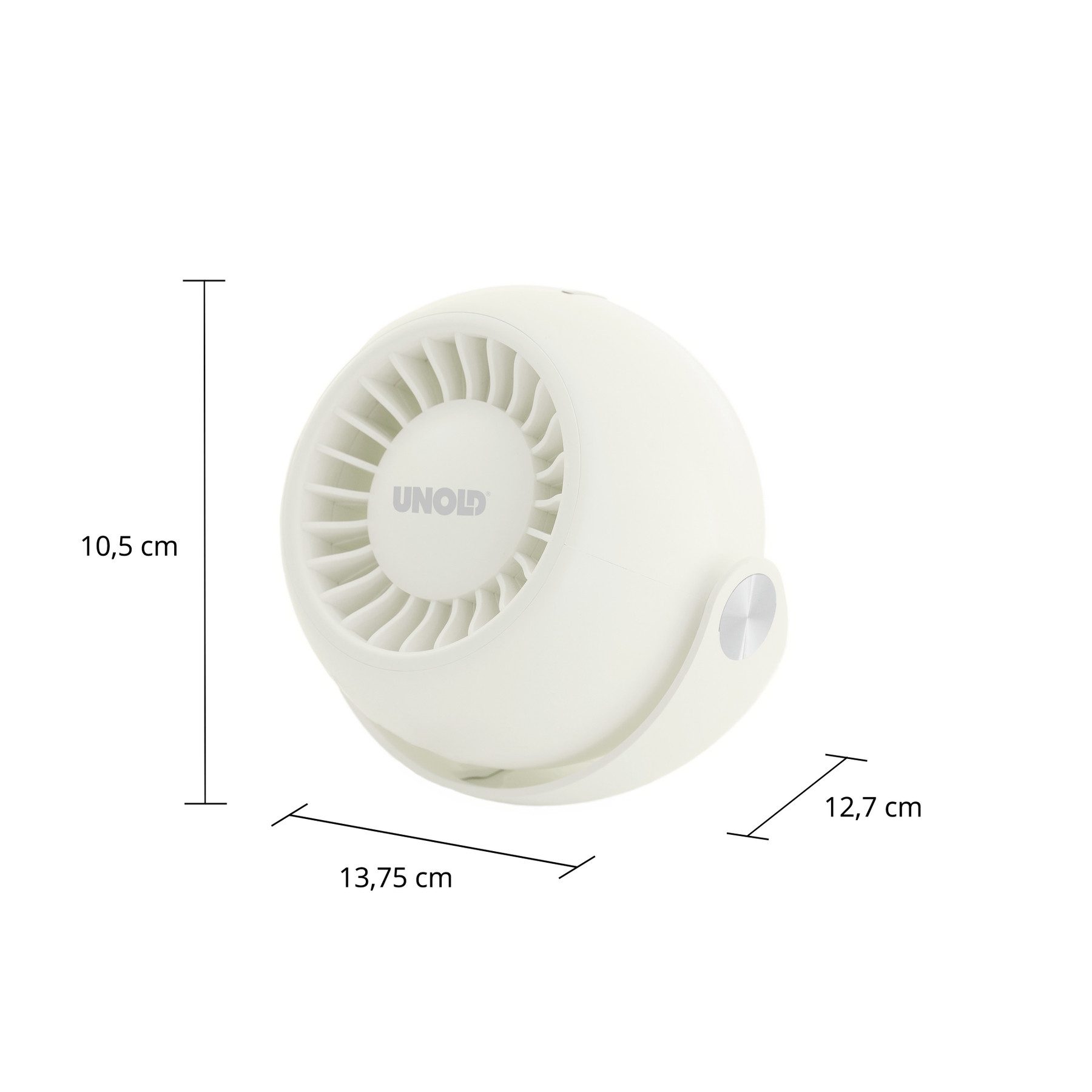 Handventilator UNOLD Akku-Ventilatur Breezy Bowl, (x H) 90mm x 105 mm, 6W, creme