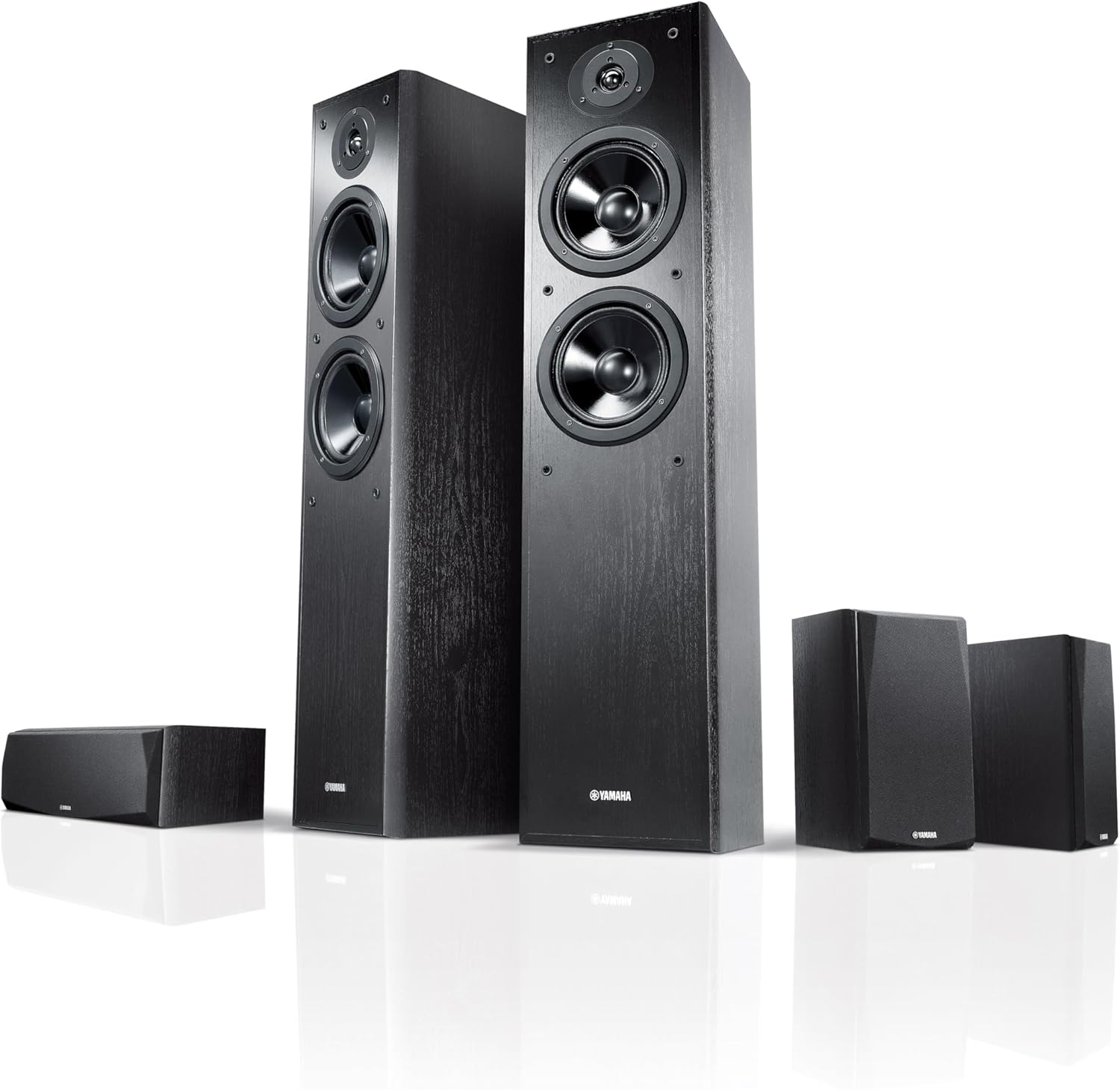 Yamaha NS-F51 Coppia Diffusori da Pavimento Bass-Reflex a 2 Vie, Nero