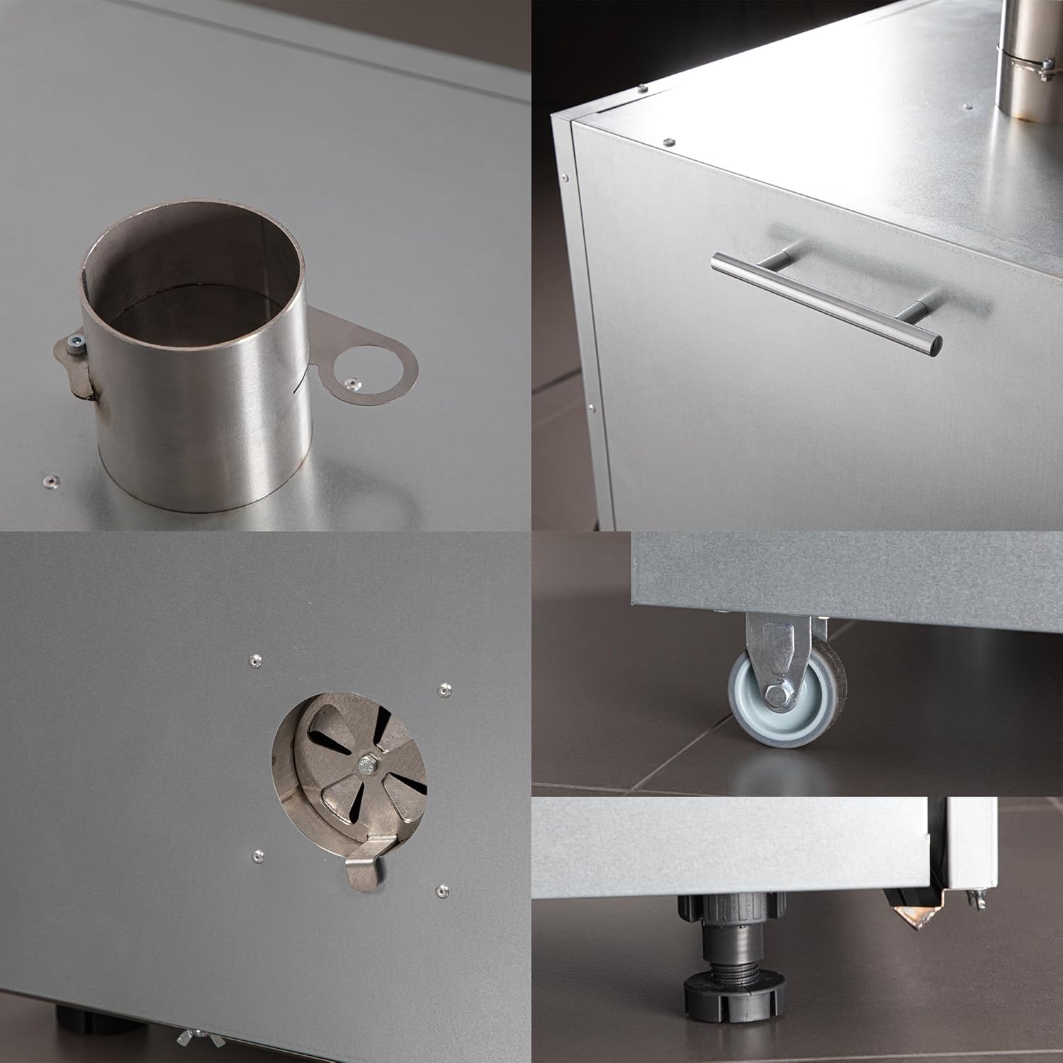 BROWIN dragON Räucherofen | Elektrisch | Stahl | 1500W | 220L Fassungsvermögen | 50x51x125cm | 49,1kg | Digitale Steuerung | Räucherset | 330350