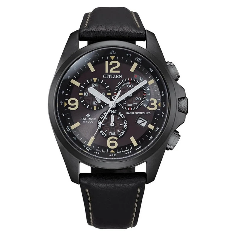 Orologio Citizen Field CB5925-15E trattato IP nero Pelle
