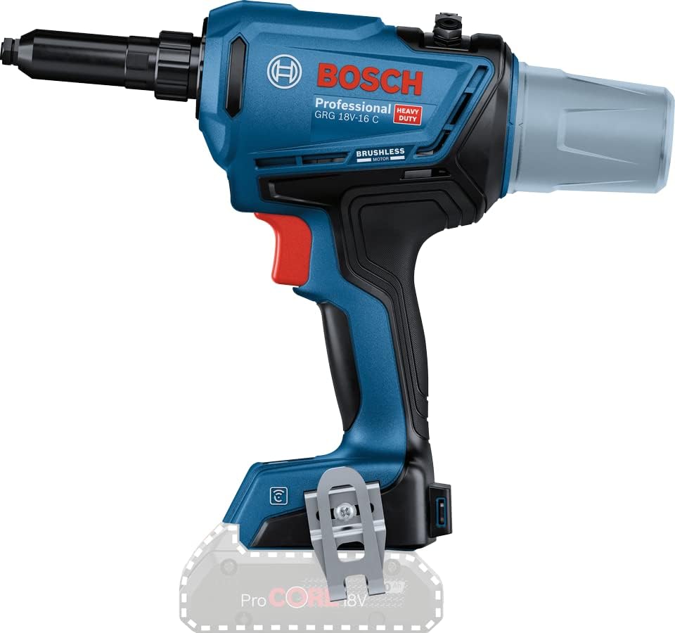 Bosch Professional 18V System Akku Nietpistole GRG 18V-16 C (Zugkraft max. 16.000 N, Hublänge 25mm, ohne Akku/ Ladegerät)