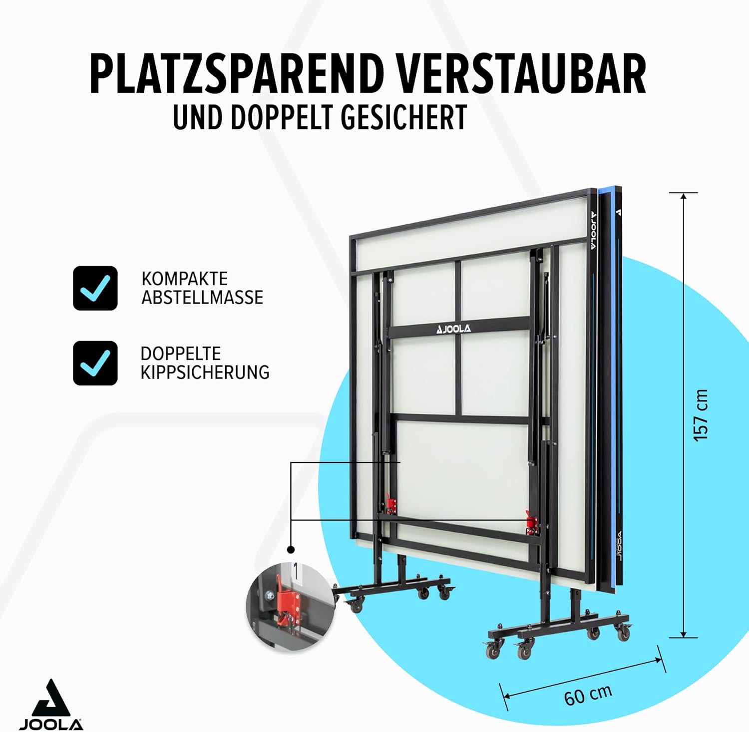 JOOLA Tavolo da ping pong professionale per esterni, 6 mm, superficie composita in alluminio, resistente alle intemperie, pieghevole, con rete inclusa