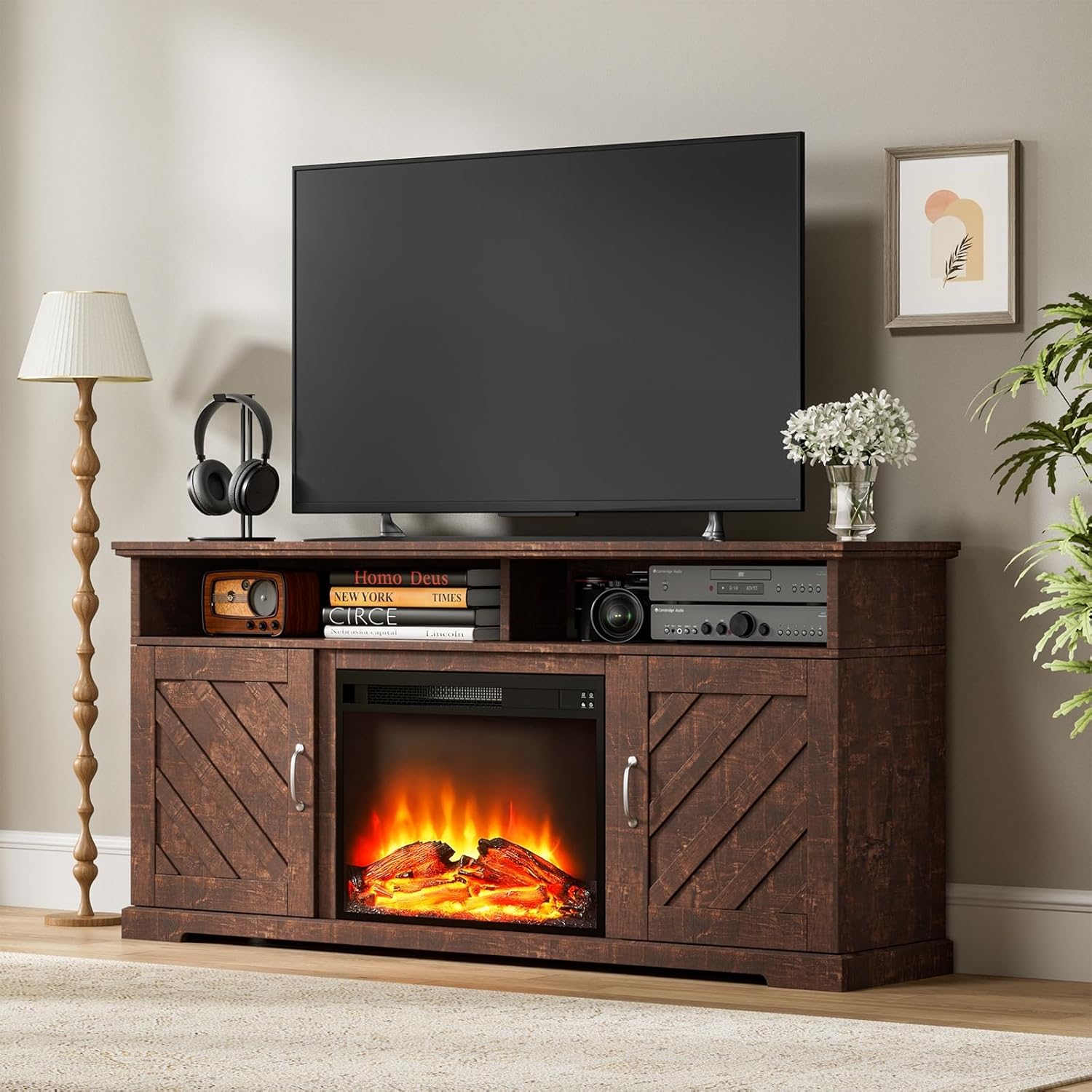 Marsail Fireplace TV Stand up to 70