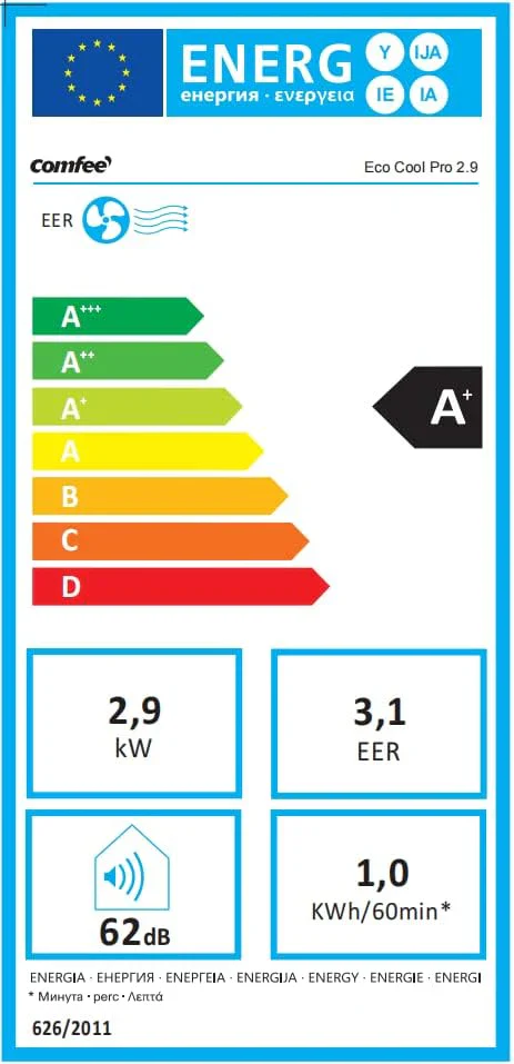 Comfee Mobiles Klimagert Easy Cool 2.0, 7000 BTU 2,0kW, K��hlen&Ventilieren&Entfeuchten, Raumgre bis 68m(25�O), APP-Steuerung/Alexa/Google Home/IFTTT, Mobile Klimaanlage mit Abluftschlauch