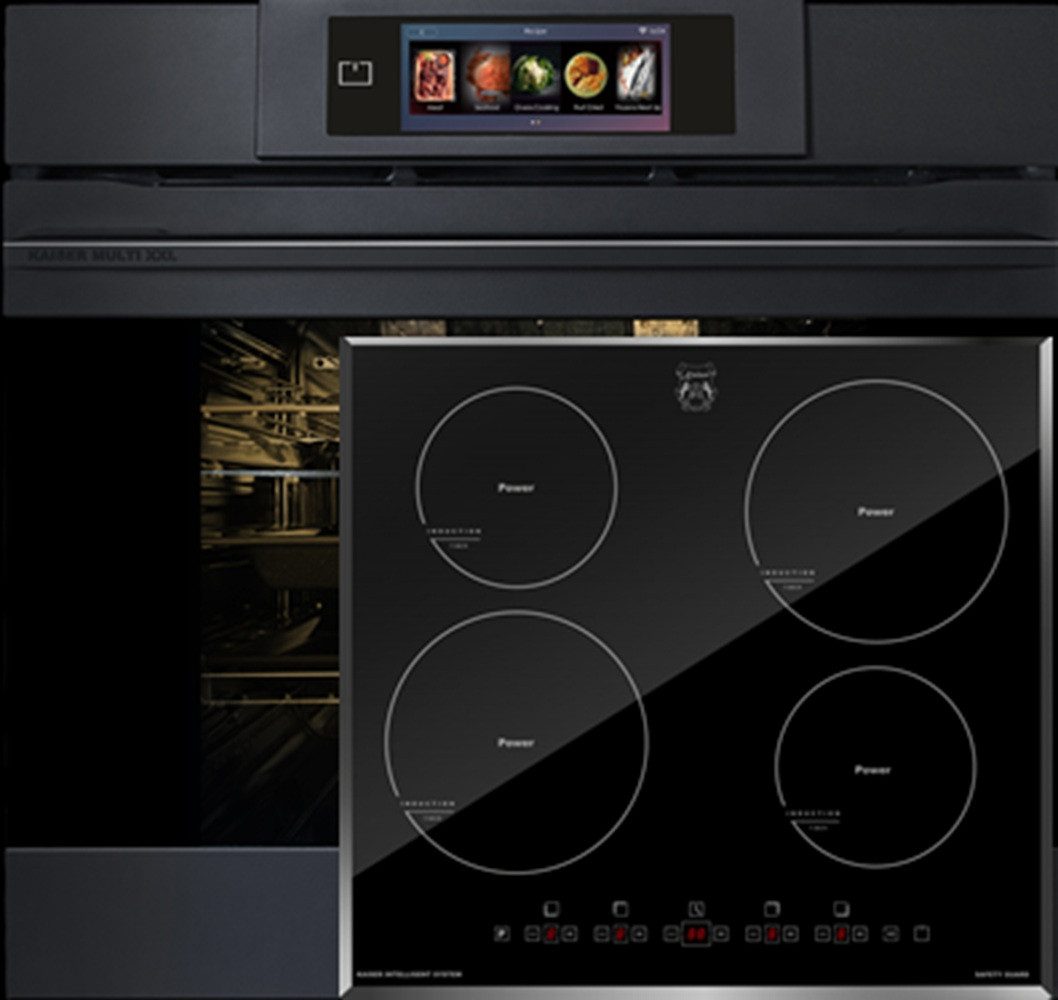 Backofen-Set Herd Set Autark XXL Multi 29, Multifunktions-Elektro-Backofen mit Pyrolyse und Dampfreinigung, 60 cm mit Induktionskochfeld 60 cm, Autark,Facettenschliff, Kochfeld 4xQickHeat Kochzonen EH 6347+KCT 6105 FI