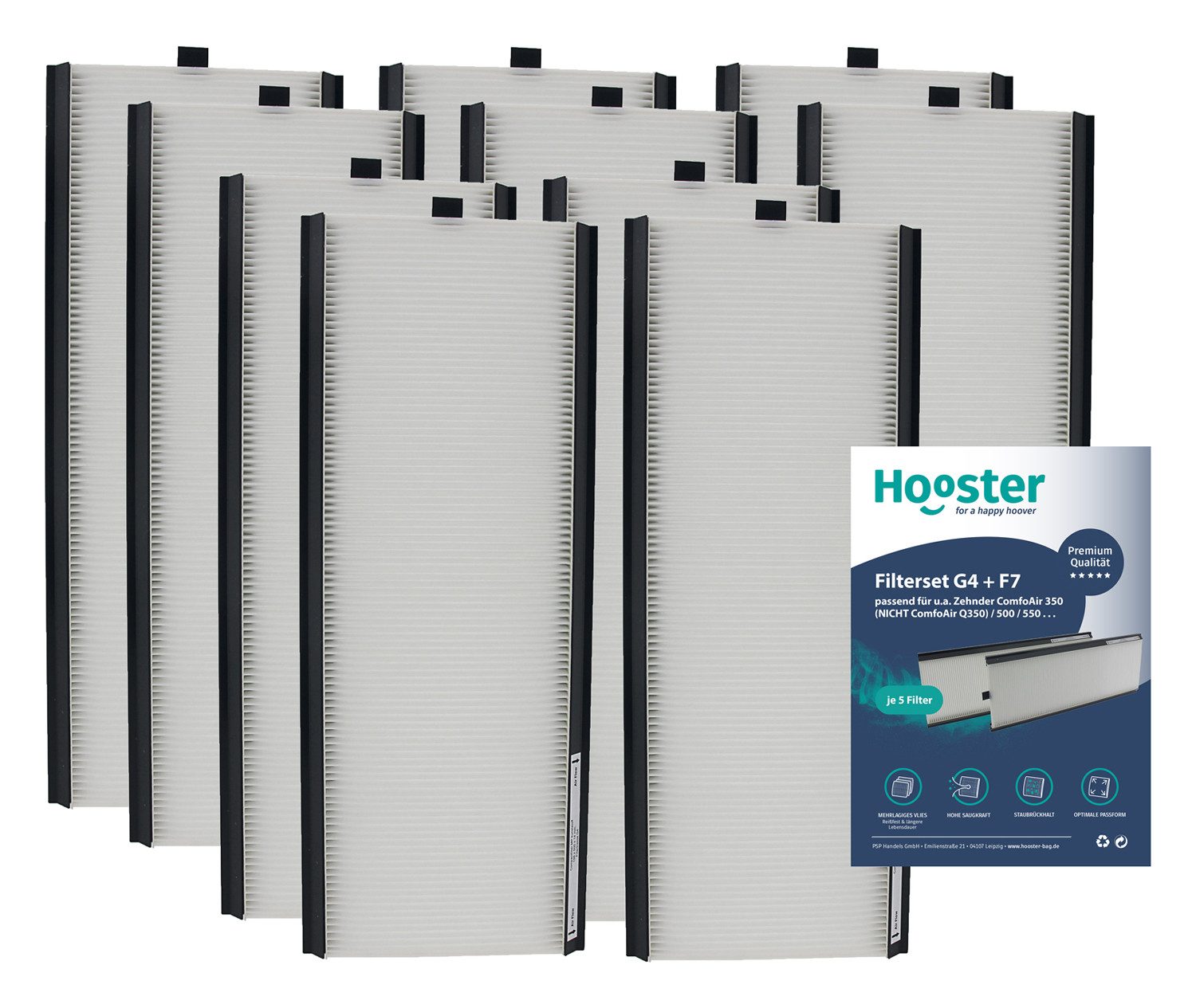 Luftfilter 4 Filtersets passend für Zehnder ComfoAir 350