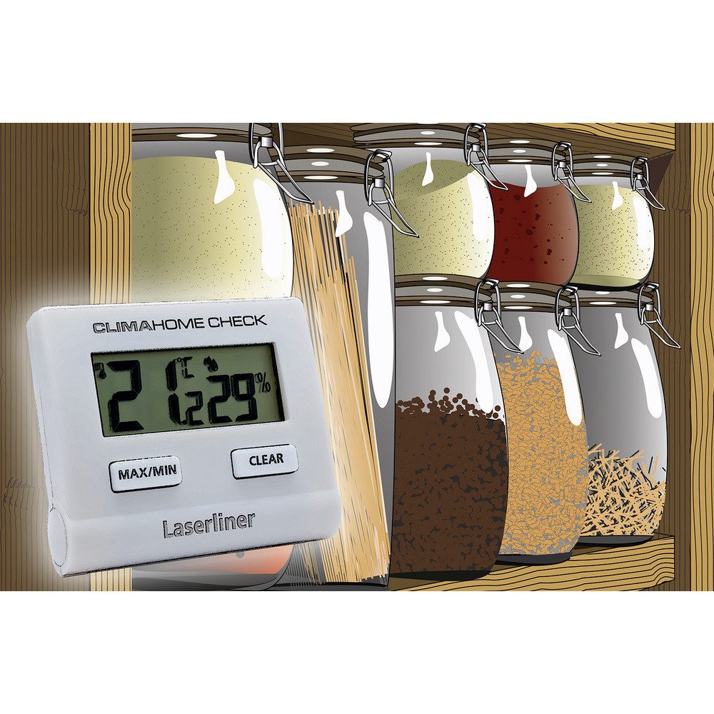 Hygrometer Laserliner ClimaHome-Check Luftfeuchtigkeits- und Temperaturdatenlogge
