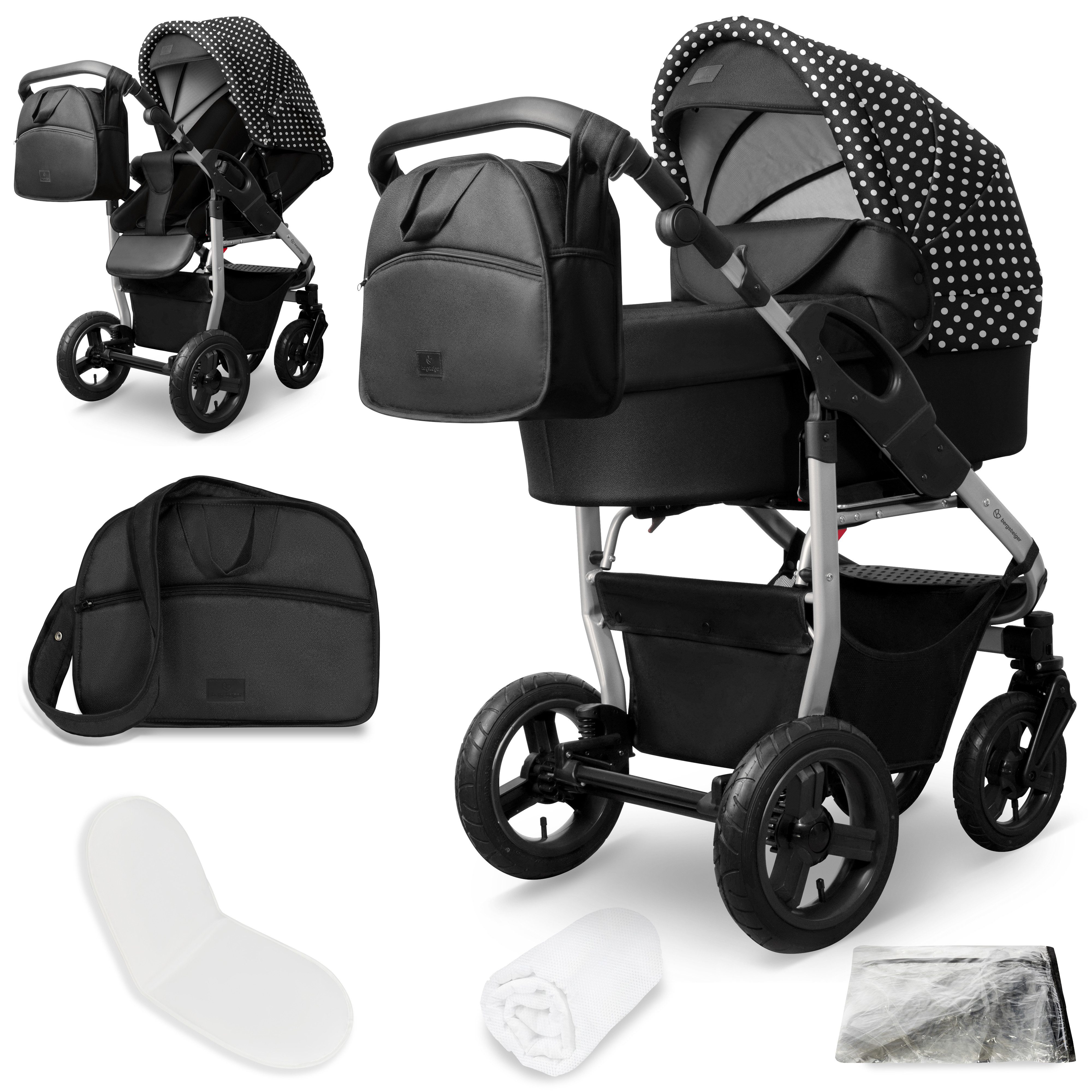 Kombi-Kinderwagen Babywagen Capri 3in1, Kombikinderwagen Komplettset