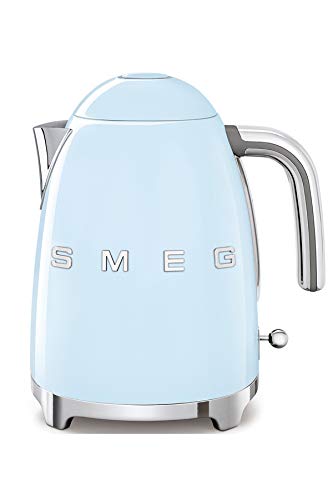Smeg, Bollitore Elettrico KLF03PBEU 1,7 L, Filtro Anticalcare Lavabile, Autospegnimento di Sicurezza, Indicatore Livello di Acqua, Base Antiscivolo e Avvolgicavo Integrato, Potenza 2400W, Azzurro : Amazon.it: Casa e cucina