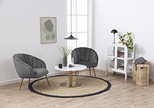 AC Design Furniture Denise Sedia Da Riposo, A: 81 x L: 71 x P: 71 cm, Grigio Scuro, Tessuto/Cromata, 1 pz : Amazon.it: Casa e cucina