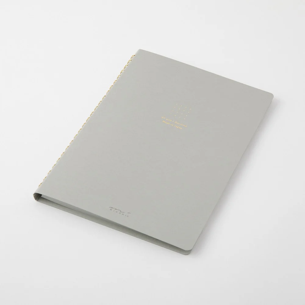 Midori Soft Color Ring Notebook - A5 - Dot Grid - Gray