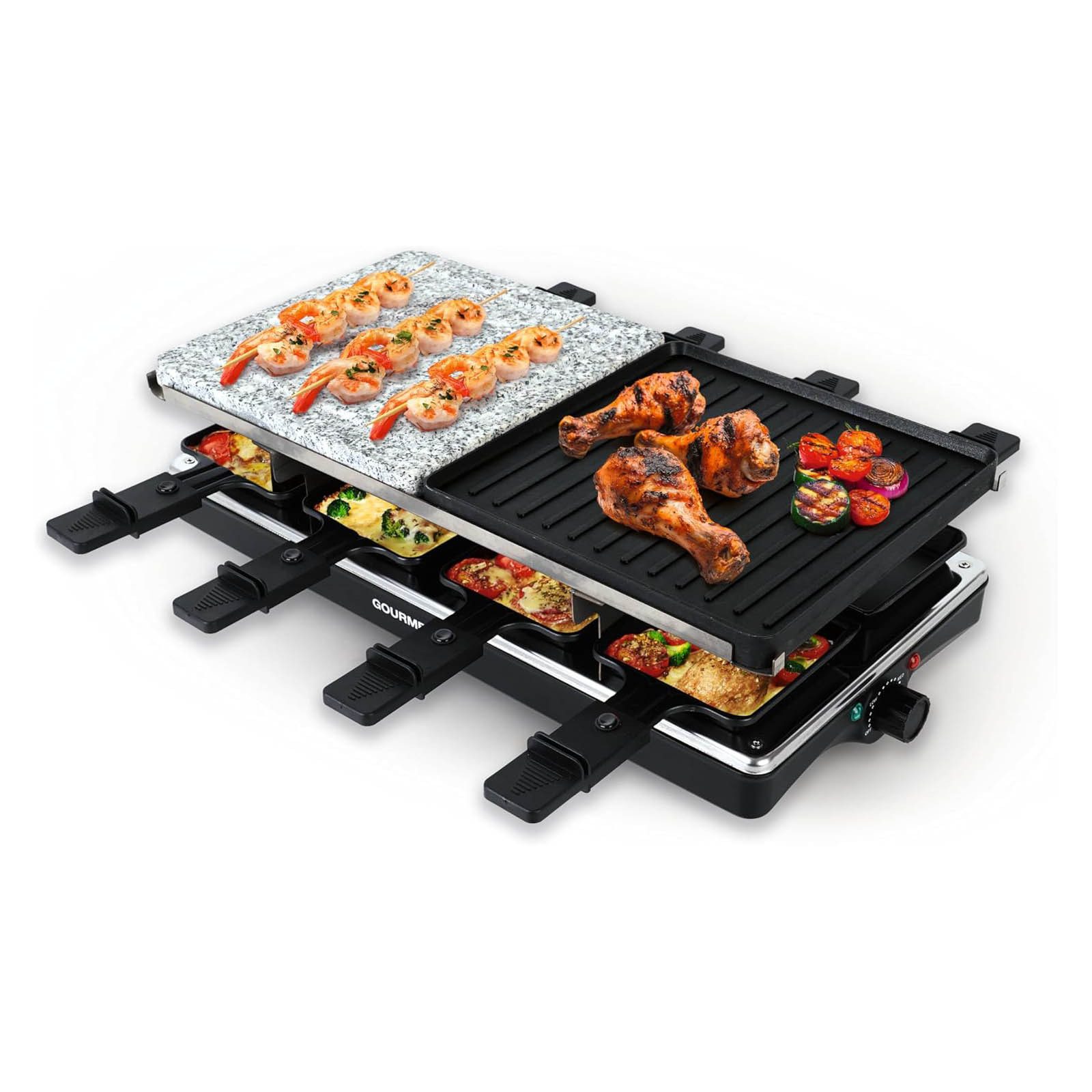 Raclette Raclettegrill 1400W 8 Personen Tischgrill Grillplatte
