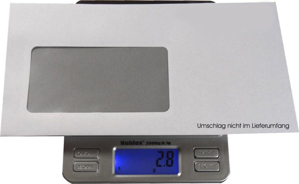 Küchenwaage NTP2K - Briefwaage/Küchenwaage/Feinwaage Wägebereich 2000g / 0.1g