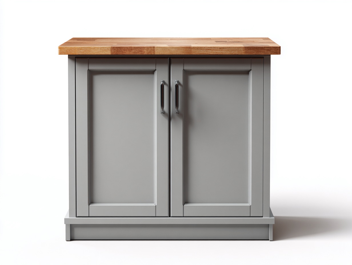 Sideboards Holz 100x45x85 cm - Grau - Naturholzplatte - geeignet für Esszimmer - Klassisches Design