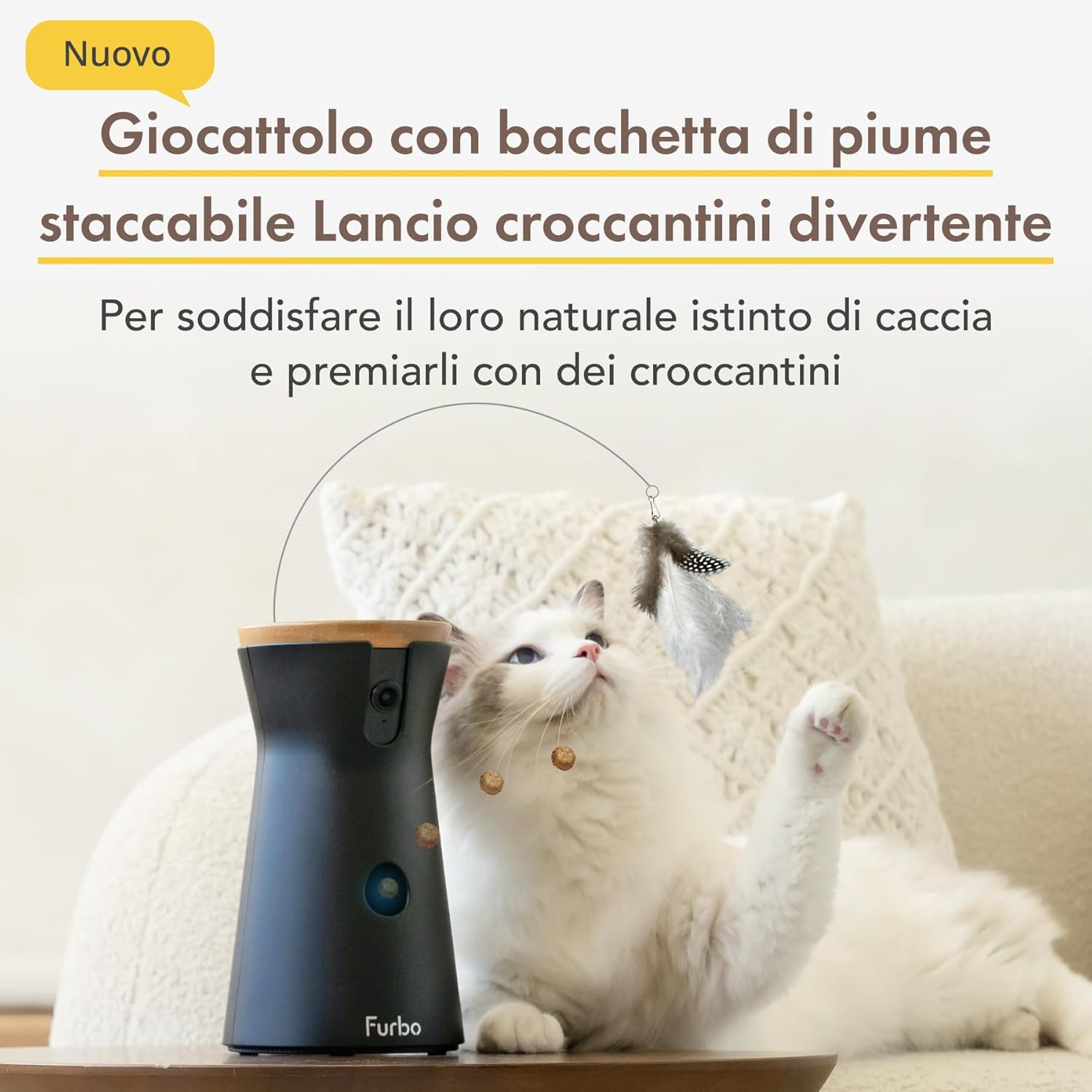 Furbo Videocamera 360° per Cani con Pacchetto Sicurezza Casa