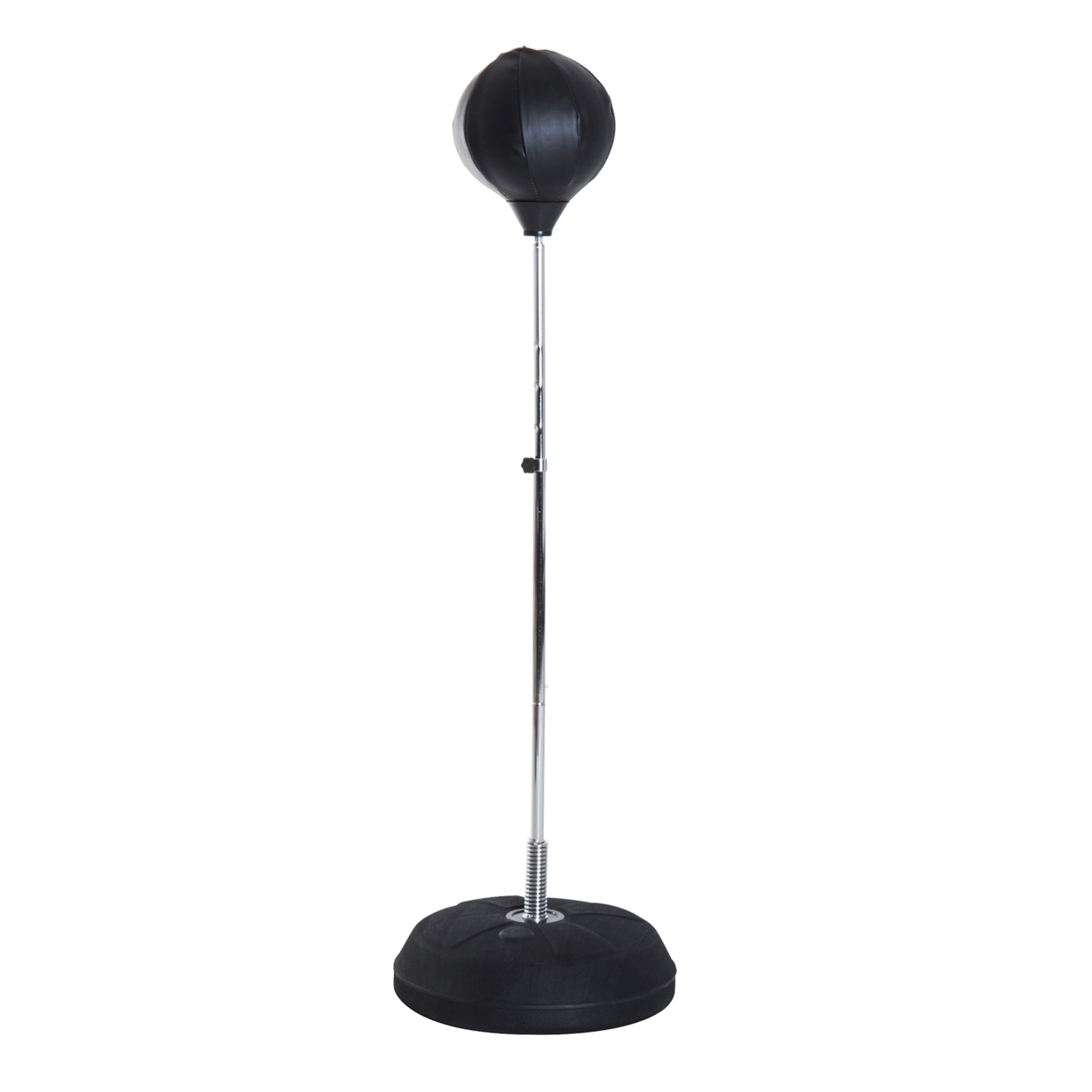 HOMCOM Box-Set mit Punchingball, höhenverstellbar, inkl. Boxhandschuhe, 126-144cm, Schwarz