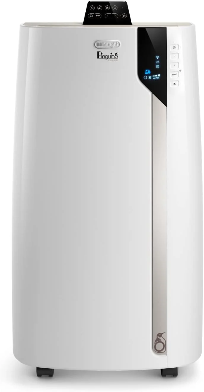 De'Longhi Pinguino PAC EX130 CST WiFi Mobiles Klimagerät mit Abluftschlauch, Klimaanlage für Räume bis bis 120m³, Luftentfeuchter, Ventilationsfunktion, 24h-Timer, Energieeffizienzklasse A, Weiß