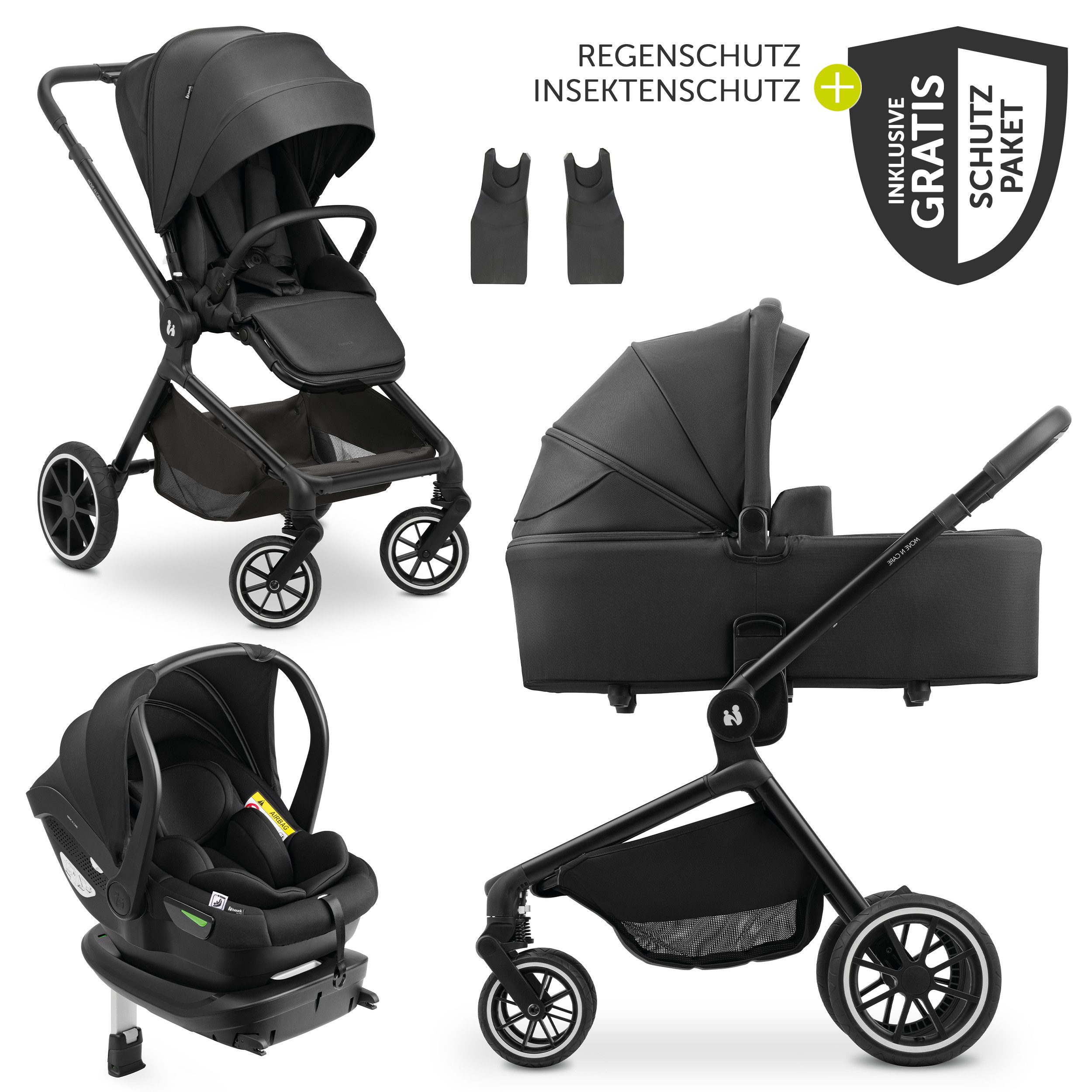 Kombi-Kinderwagen Move N Care Trio Set - Black