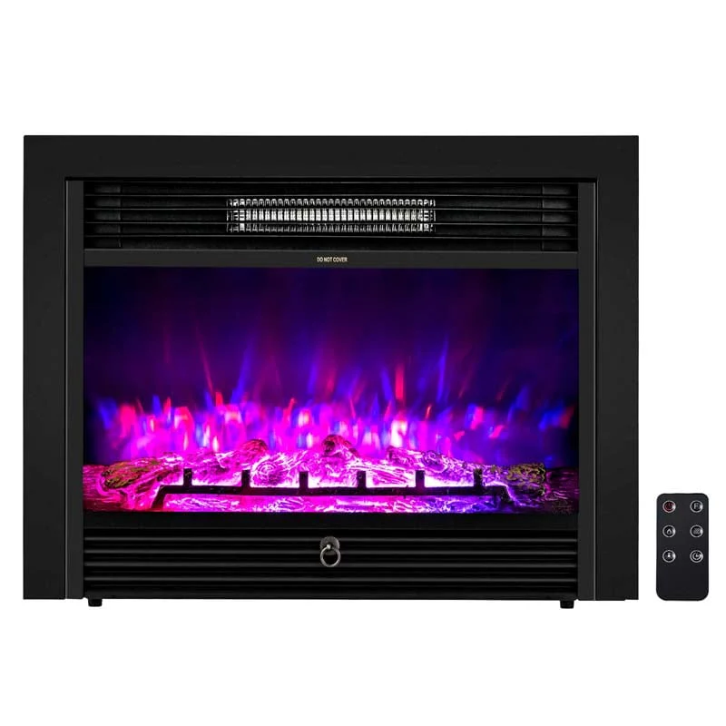 285Quot 1500W Recessed Electric Fireplace Insert With Flame Effects Wall Mounted Electric Fireplace Heater