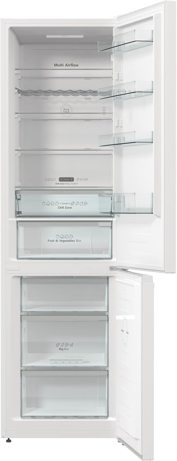 Hisense RB470N4SWC2 - Kühlschrank Premium Combi, No Frost, 2 M hoch, Klasse C, Flaschenhalter, AdaptCool-Technologie, umkehrbare Tür, leise 35 dB,
