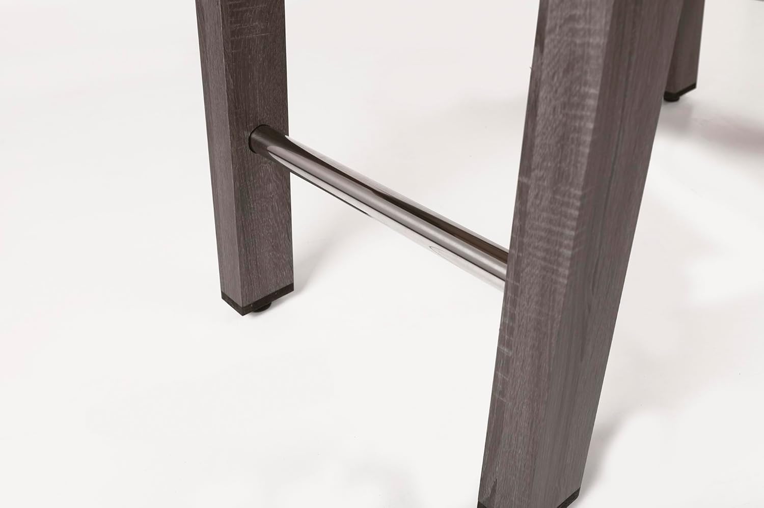 GARLANDO Calciobalilla F-2, rovere grigio, solido ed elegante, Mobile in MDF, 2 palline bianco-nere effetto pallone in dotazione. Disponibile con aste uscenti o telescopiche.