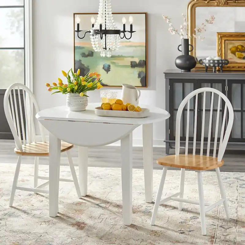 Simple Living Rollo Solid Wood 3-piece Drop-Leaf Dining Set