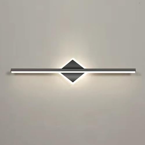 LED-Badezimmerleuchte mit schwarzer Spiegelleuchte, lineare Wandleuchte, Innenbeleuchtung, moderne Badlampen, lange Lichtstreifen für Ankleidezimmer, Schlafzimmer, Waschraum