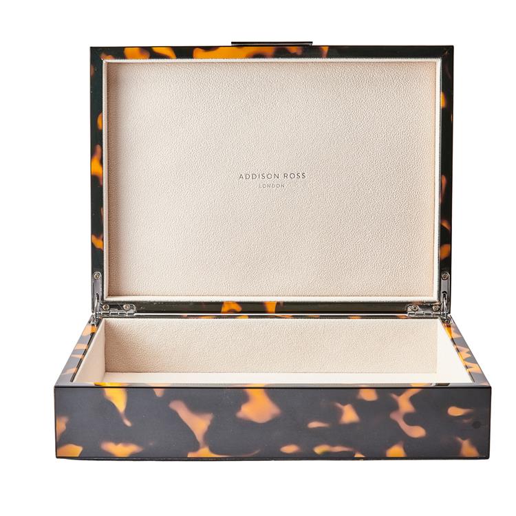 Luxury Faux Tortoiseshell - High Gloss Lacquer Keepsake Box Small