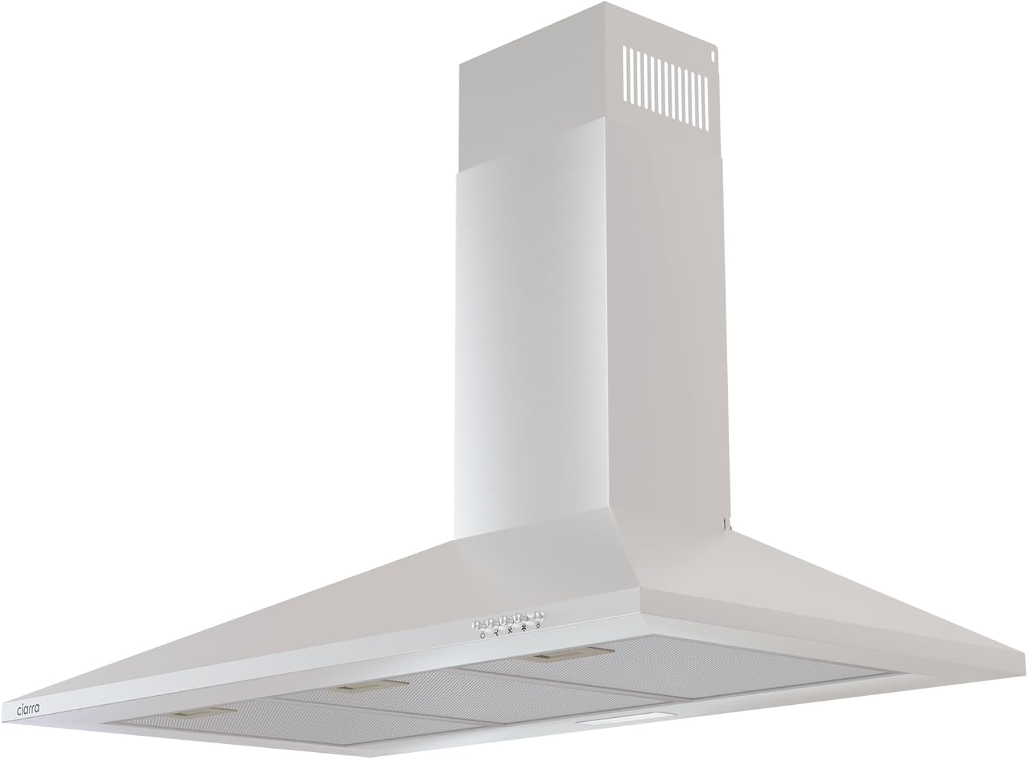 CIARRA Class A Cooker Hood 90 cm Cooker Hood 370 m3/h 3 Speed Suction Aluminium Filter (Silver) - CAS9201A