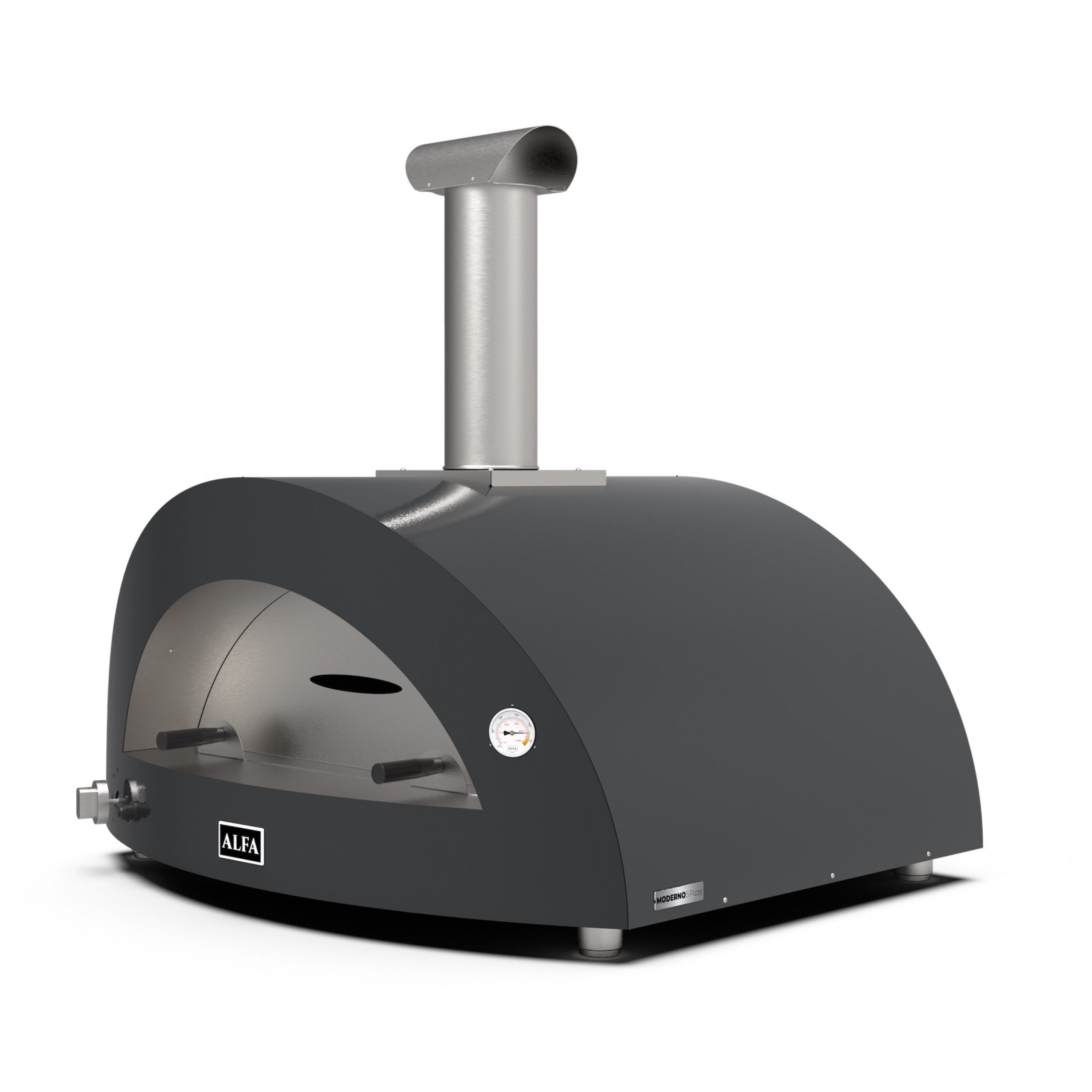 Pizzaofen Alfa Forni Gas Pizzaofen MODERNO 5 Pizze Schiefer Grau FXMD-5P-GGRA-DE