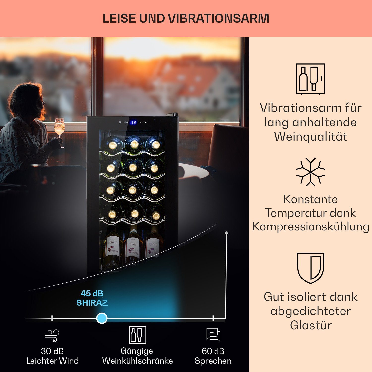 Weinkühlschrank Shiraz 15 Slim Uno