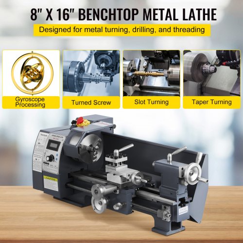 1100 Watt Mini Metall Drehmaschine 8X16 Zoll für Metall Bank Drehmaschine Präzision Paralleldrehmaschine