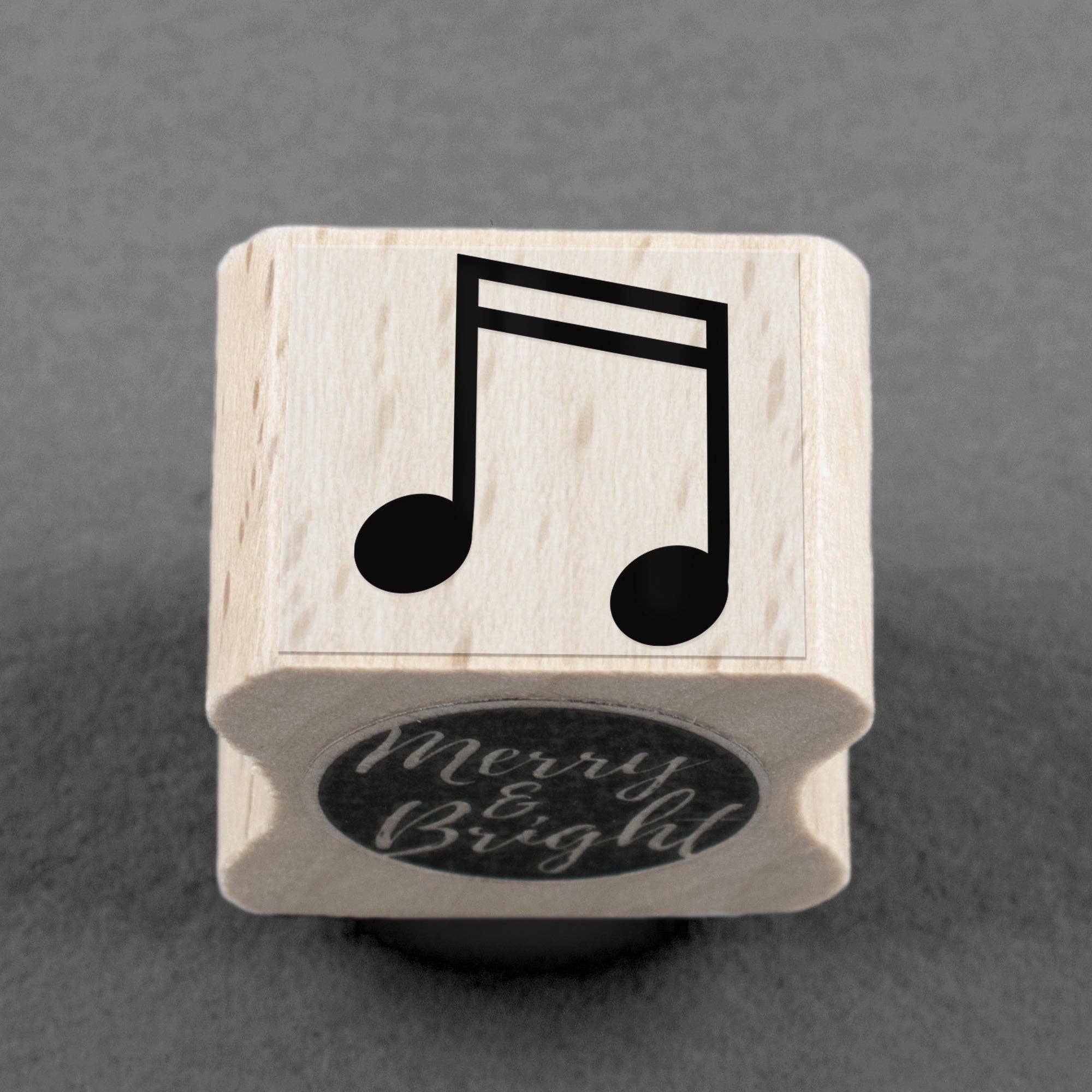 Merry and Bright - Stamp Music Note 15 x 15 mm
