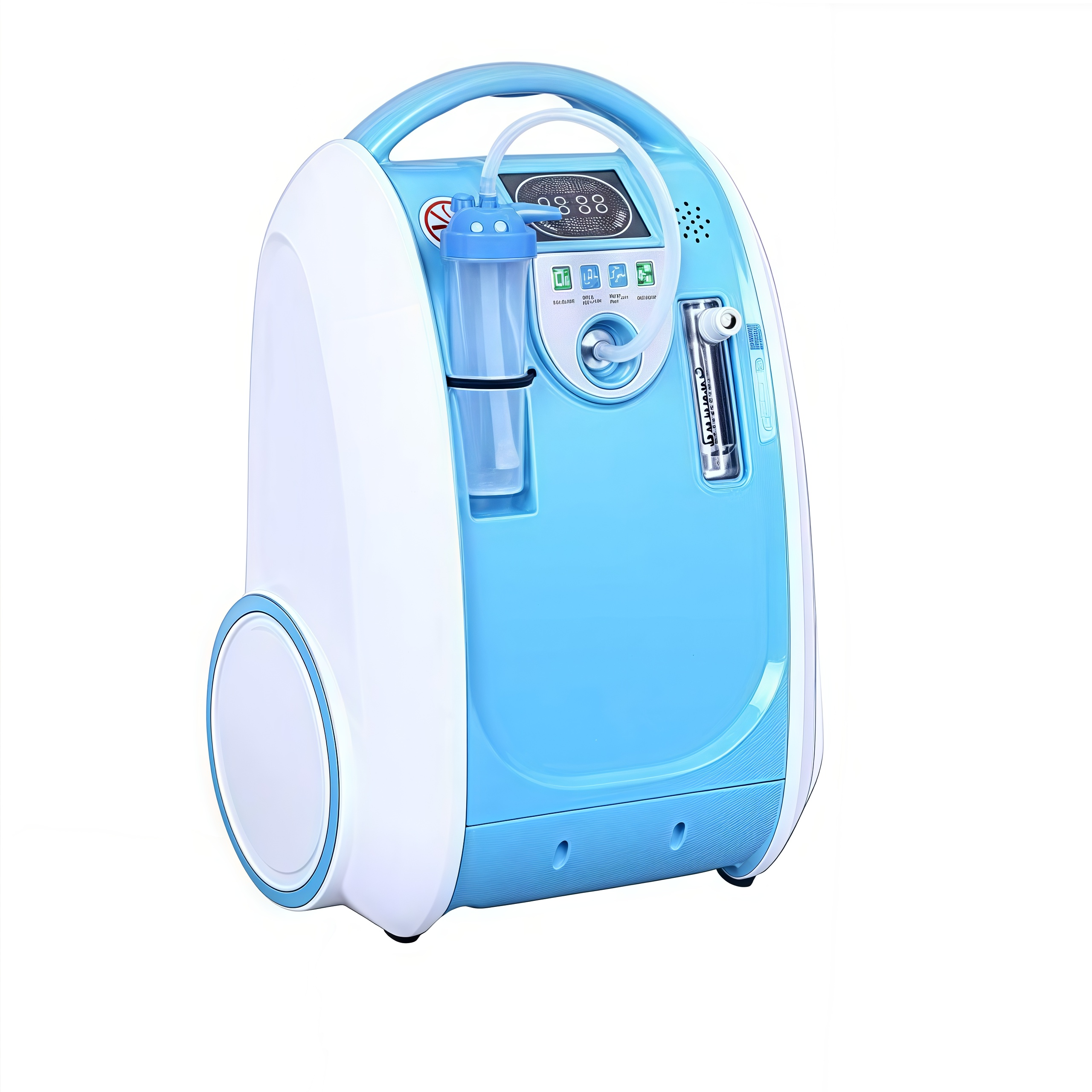 Generador Portátil de Oxígeno COXTOD 1-5L, Concentrador de O2, Purificador de Aire para Casa y Viaje, Máquina Azul