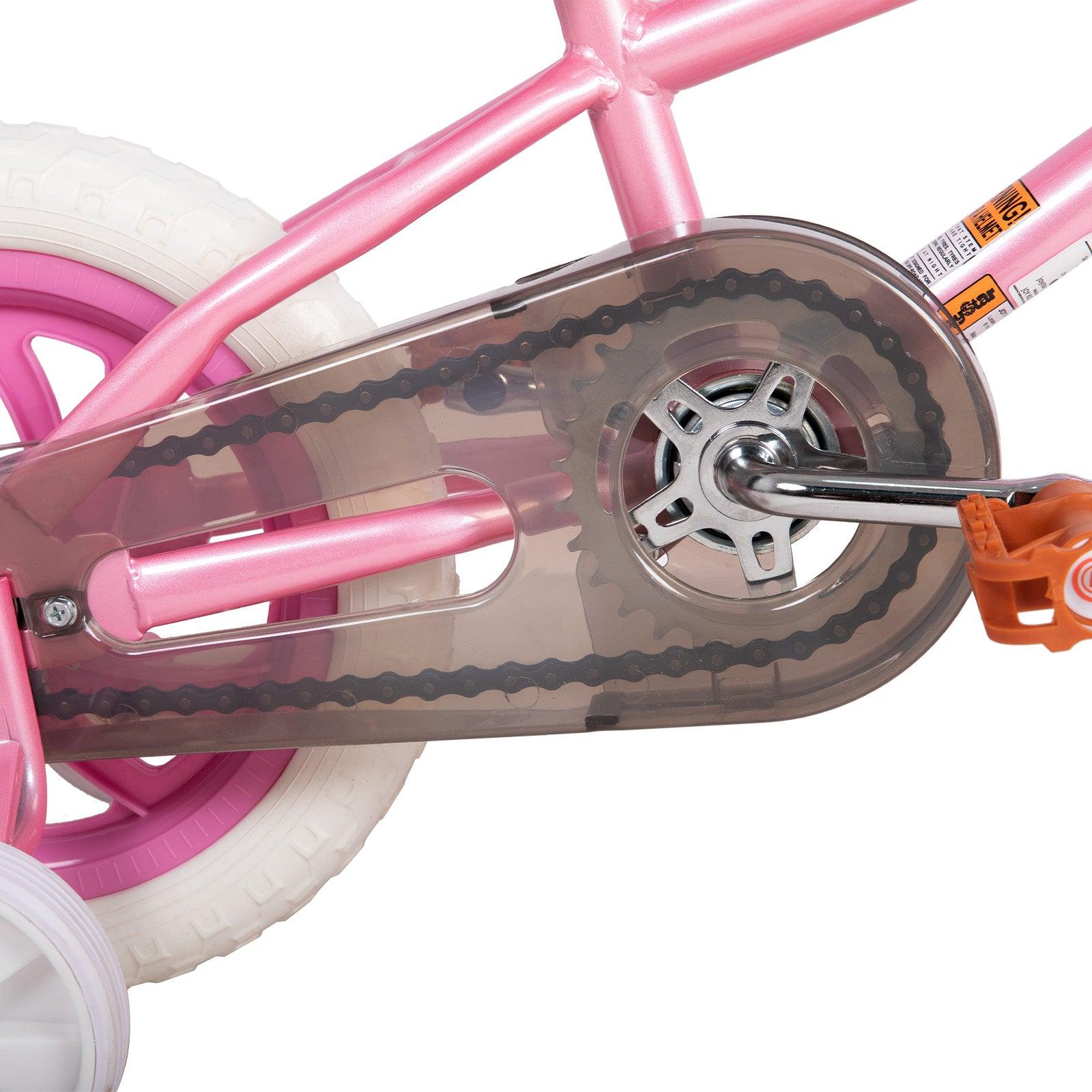 JOYSTAR Starlet 12′′ Kids Bike for 2-4 Year Olds, Steel Frame, EVA Wheels, Training Wheels, Basket, Pink