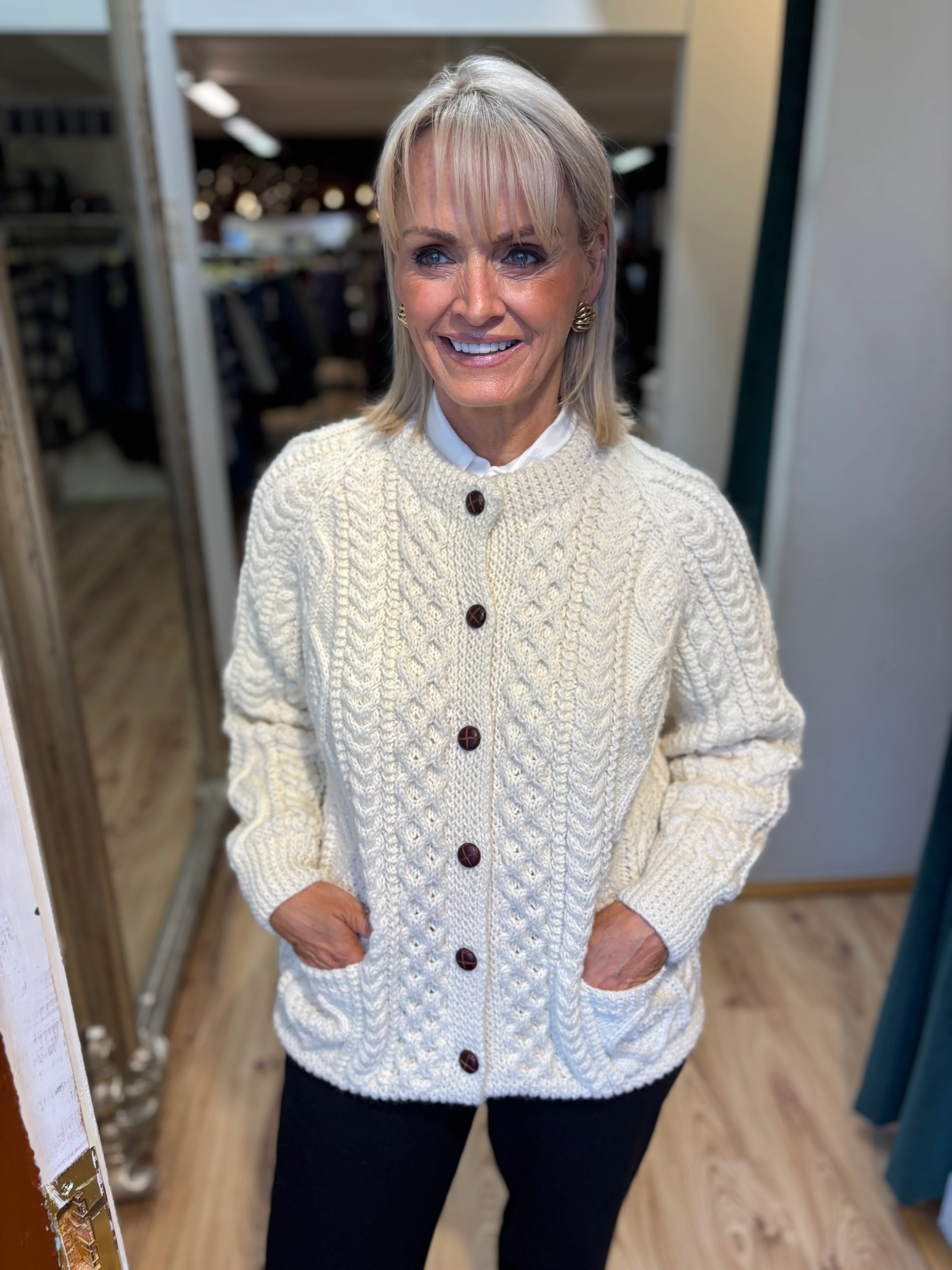 Old Irish Knit Handknit Lumber Cardigan