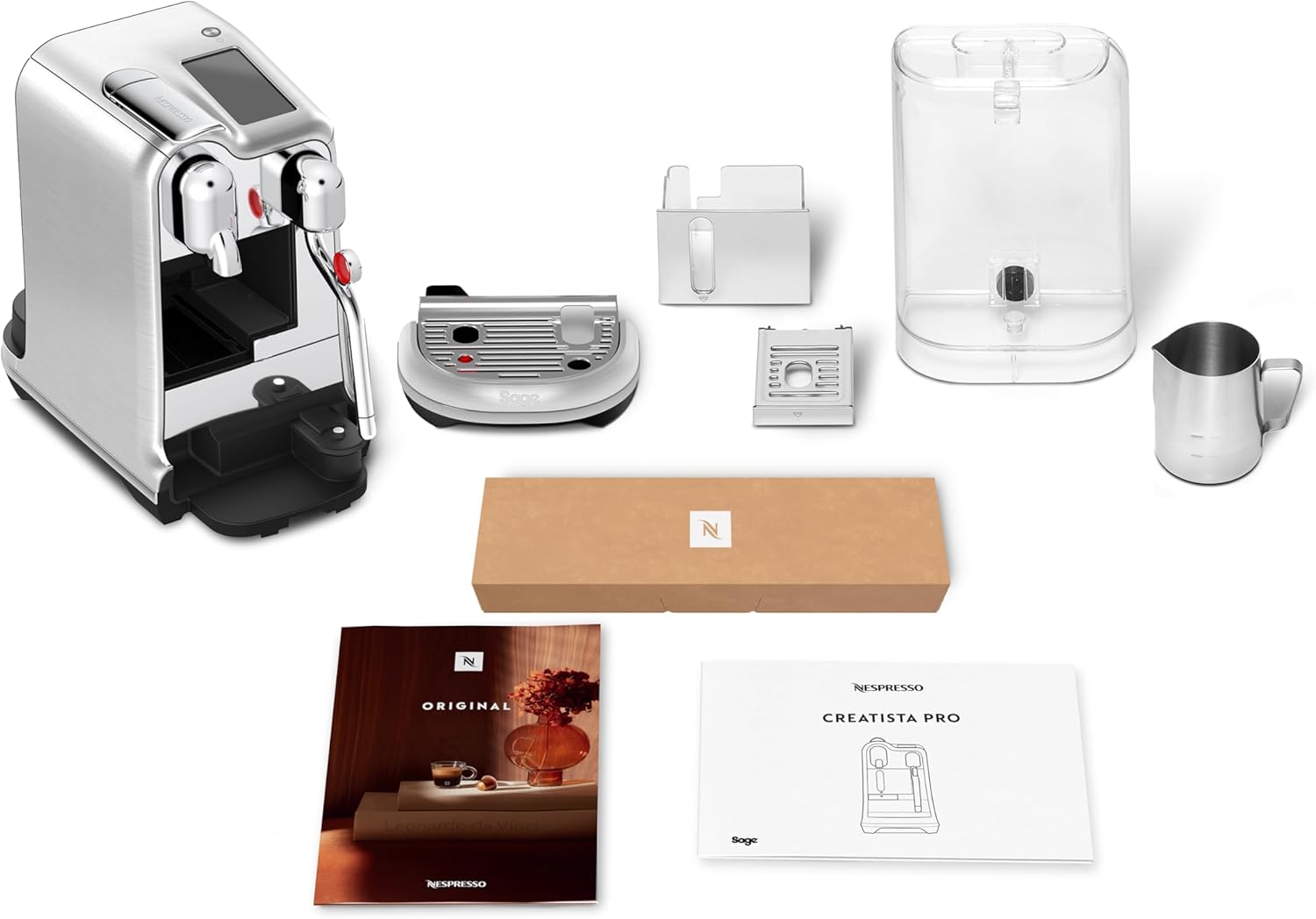Nespresso Creatista Pro Kaffeemaschine von Sage, Edelstahl, Brushed Stainles Steel