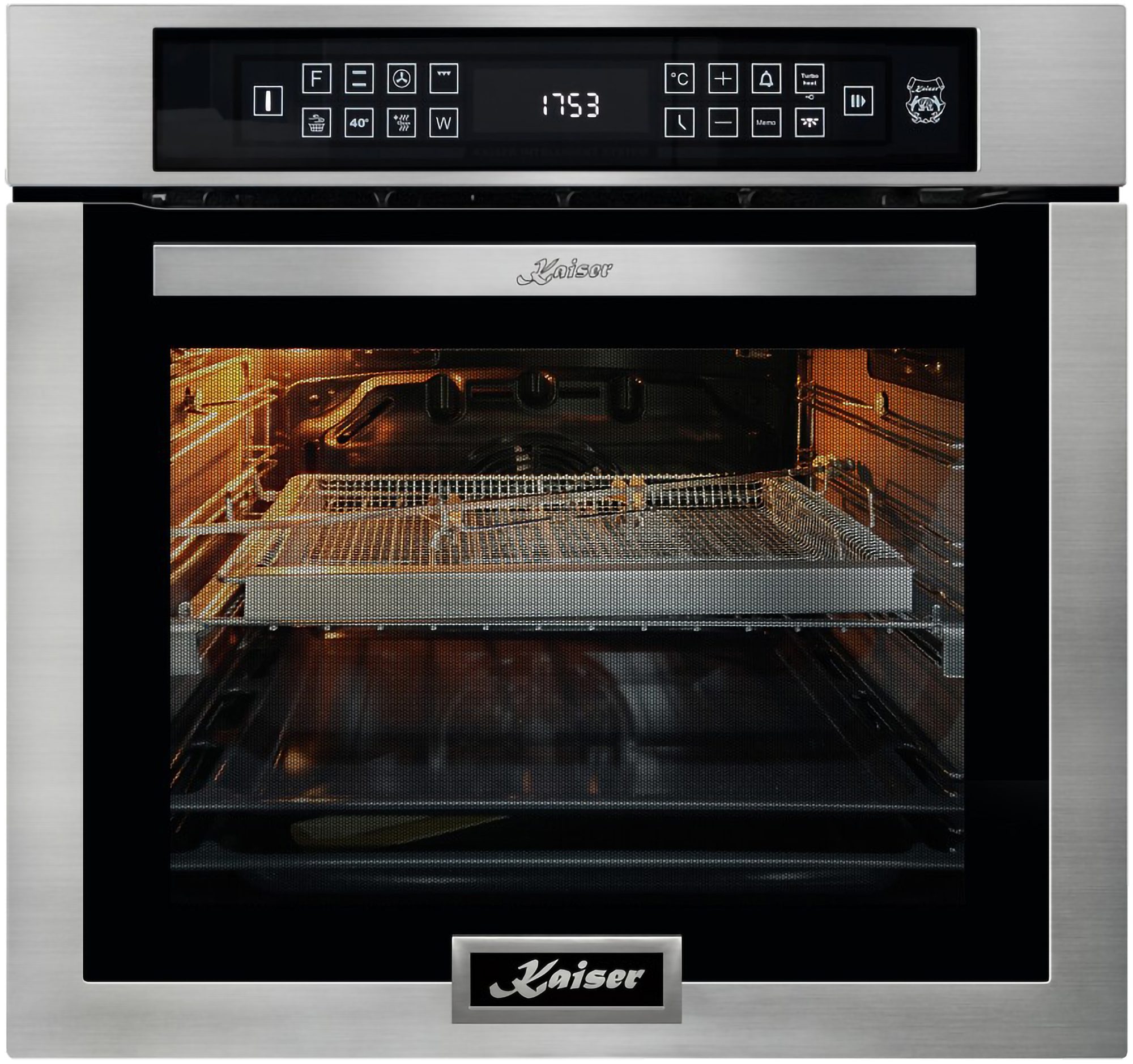 Backofen-Set Einbau Elektrobackofen,Edelstahl,86 L 15 Fkt., LED-Display+Einbau-Mikrowelle, Schwarz Glas, 25L, Heißluft, Grill, 21 Funktionen EH 6306 N R+EM 2510