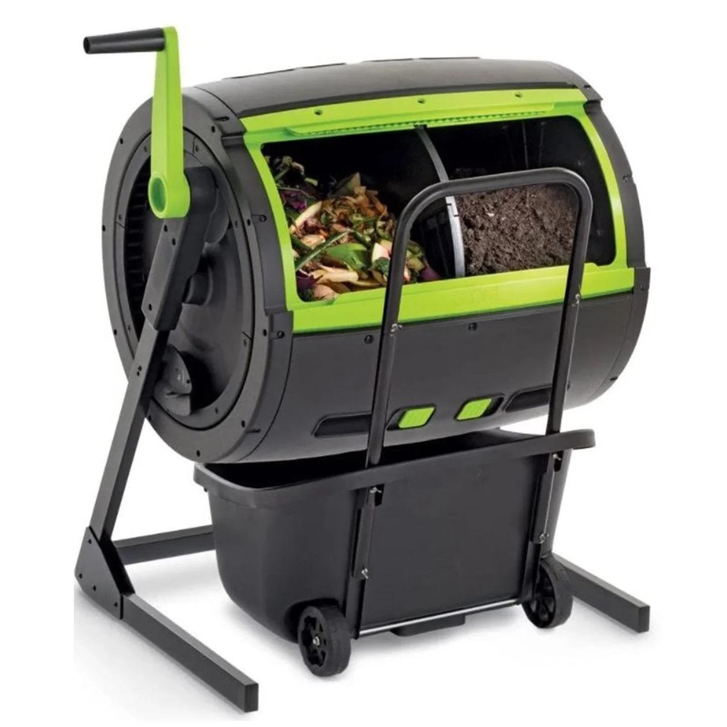Maze 65-Gallon Compost Tumbler and Cart Set