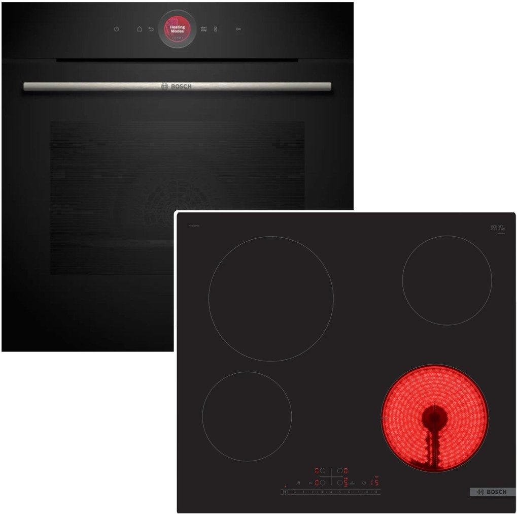 Backofen-Set Pyrolyse TFT HomeConnect + Elektrokochfeld PowerBoost DirectSelect